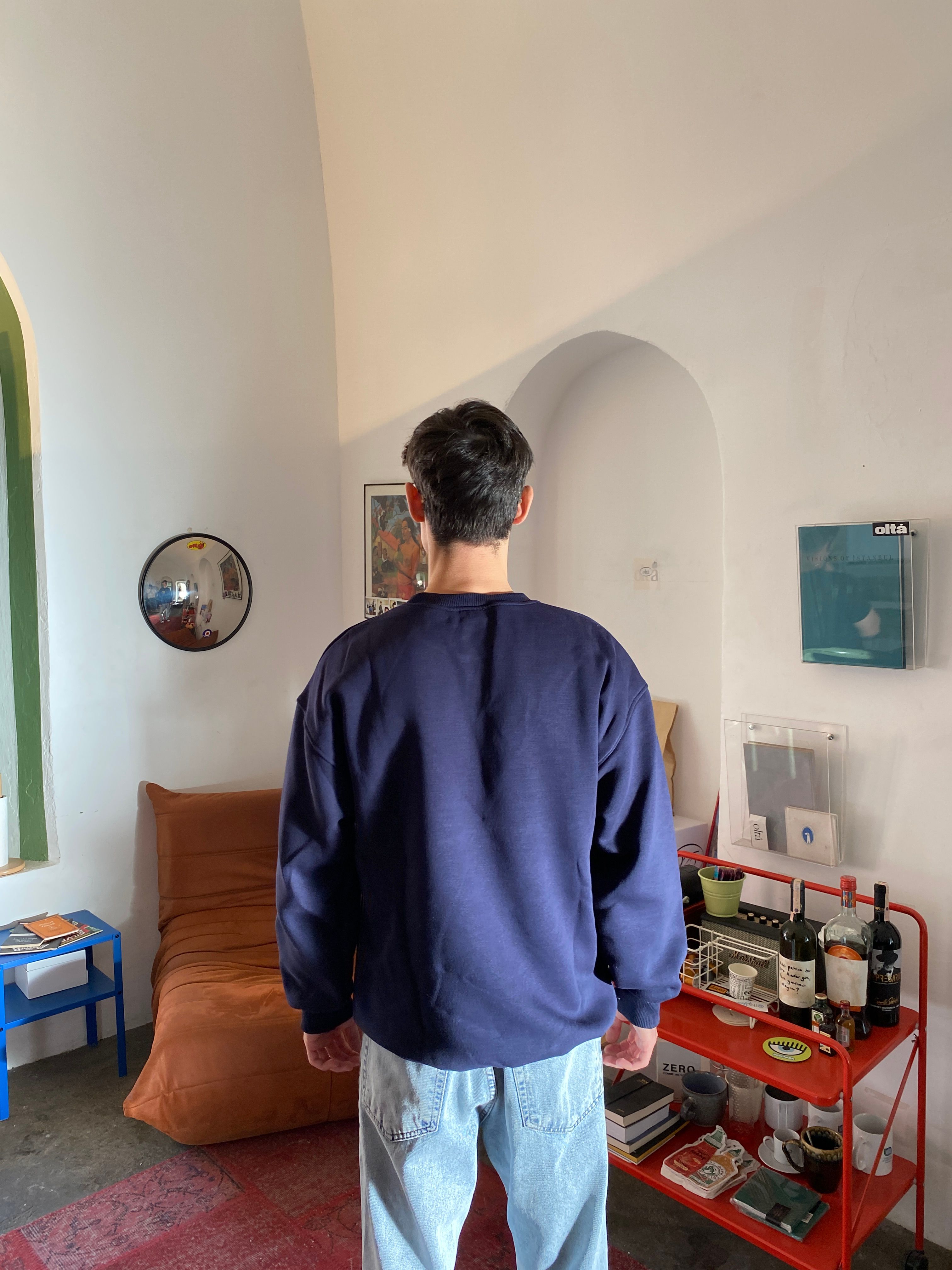 Lacivert, Montana State Baskılı Sweatshirt