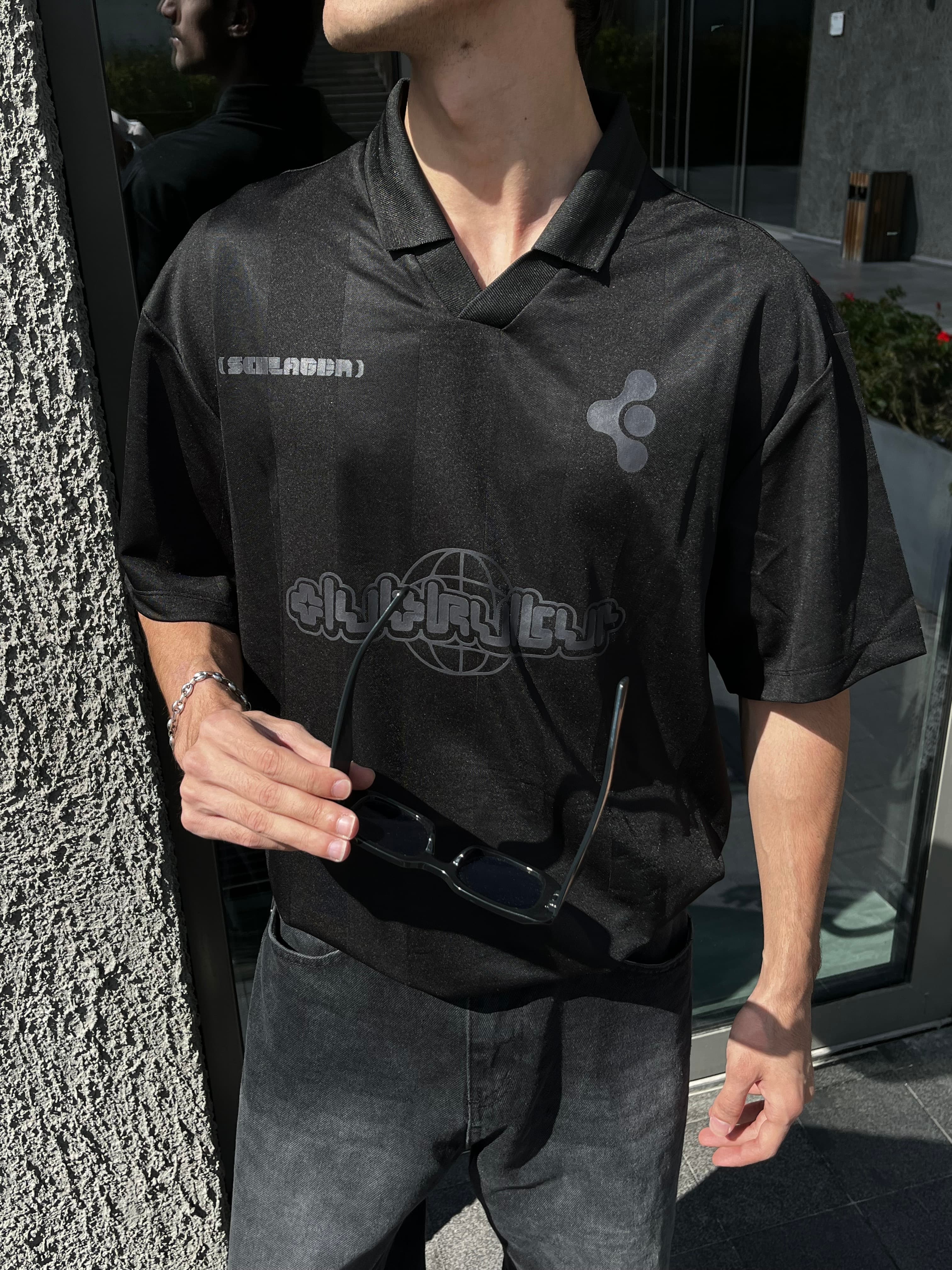 Polo Yaka Black In World Forma