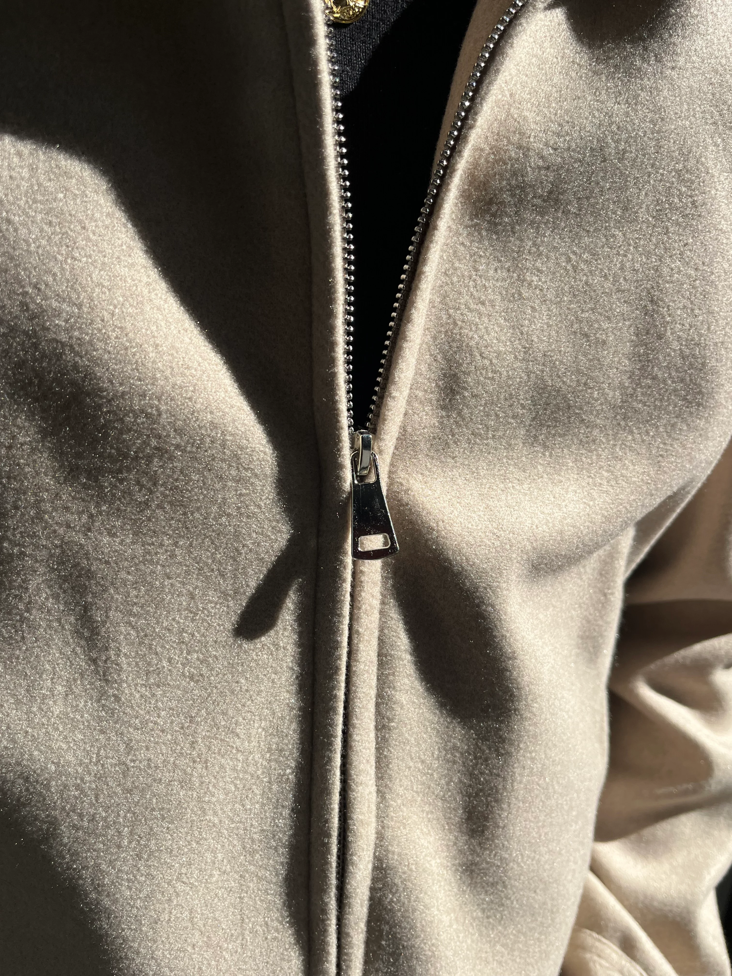 Polo Yaka Boxy Fit Kaşe Ceket