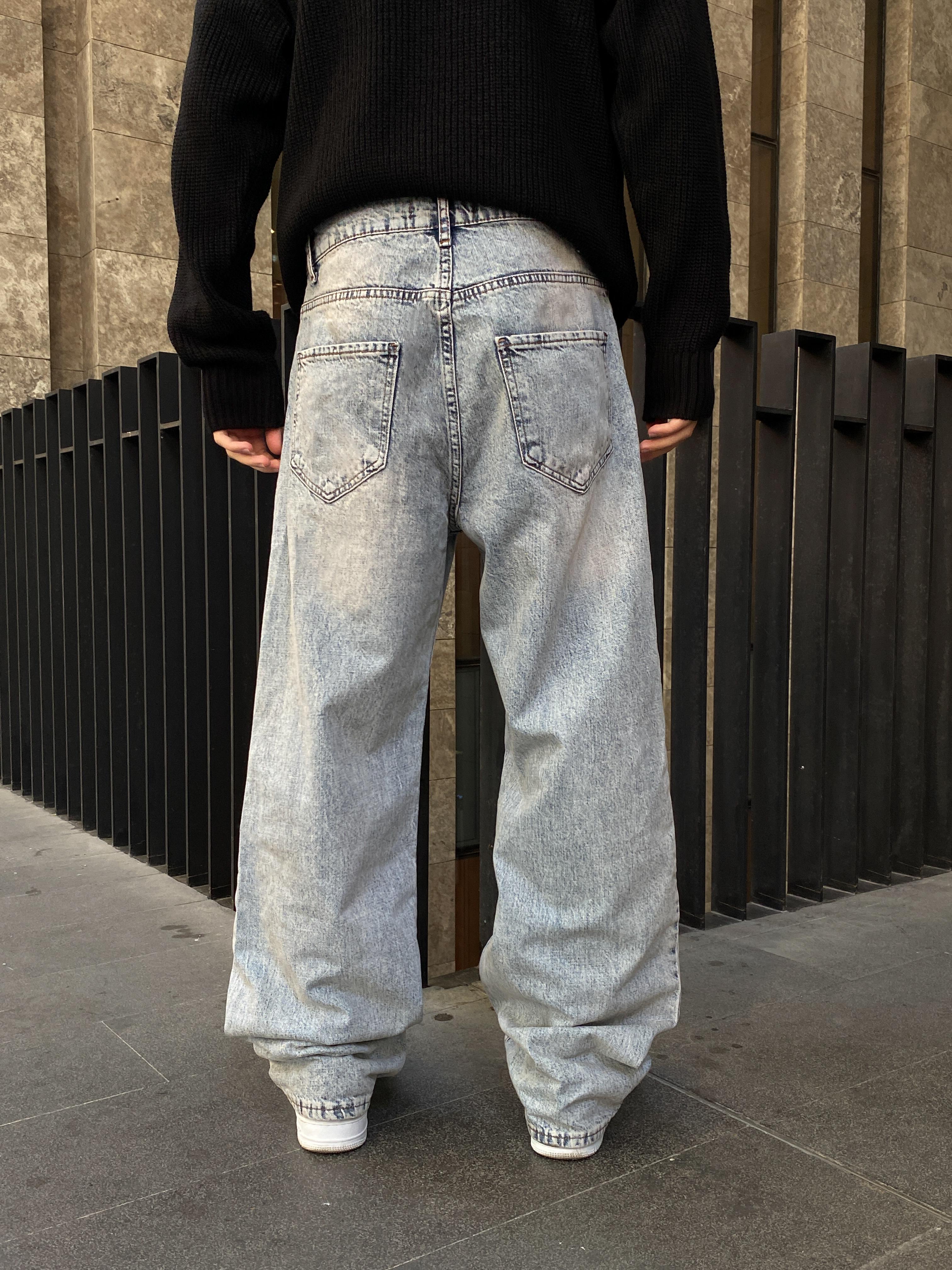 Basic Yıkama Detaylı Baggy Jean