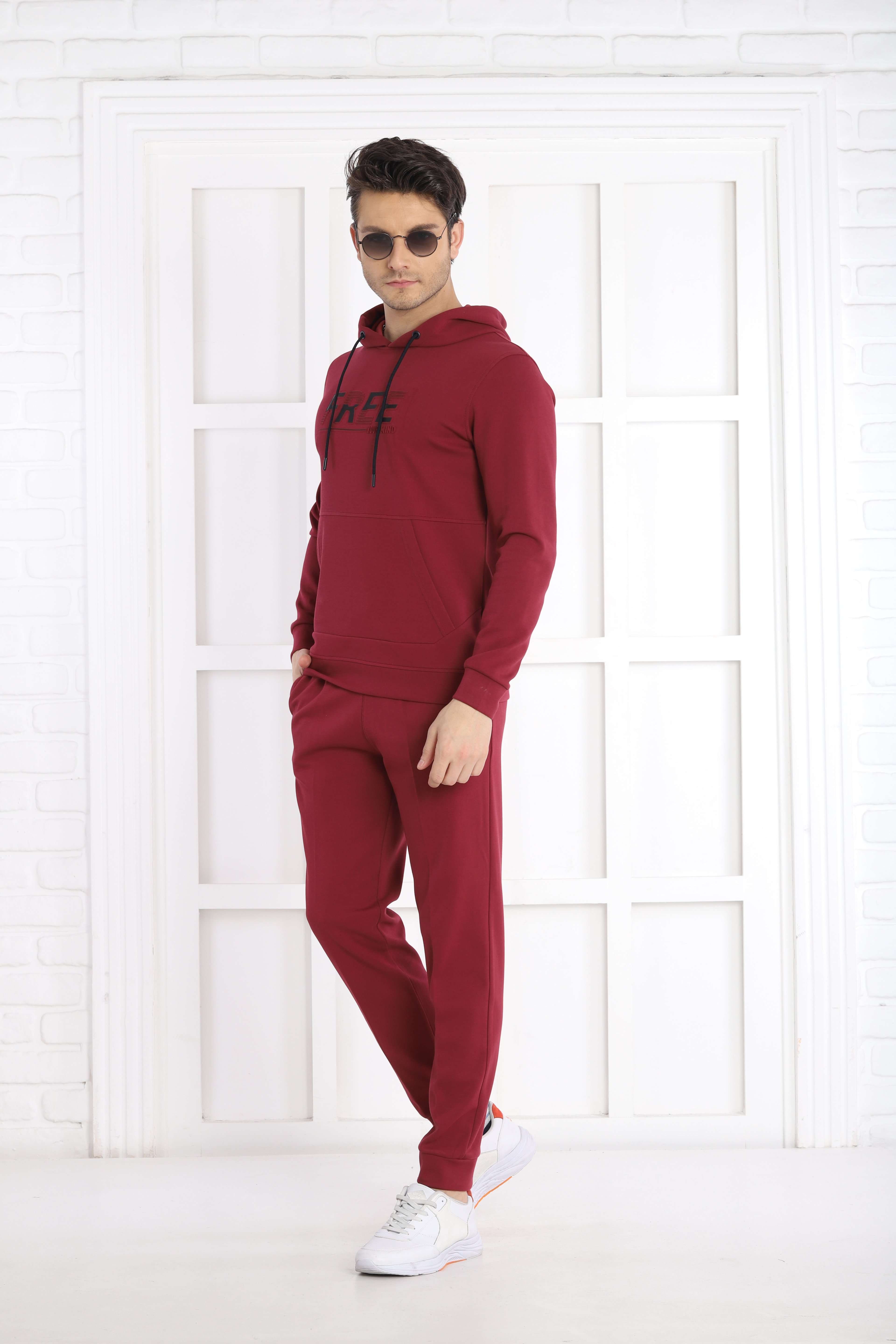 DOUBLE PAMUK POLYESTER RİBANALI SWEAT TAKIM