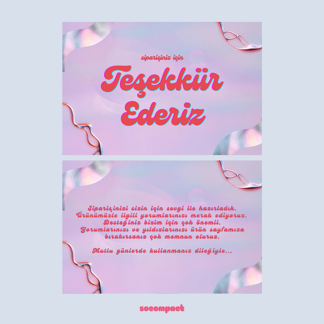 Özel Tasarım Hazır Teşekkür Kartı 15