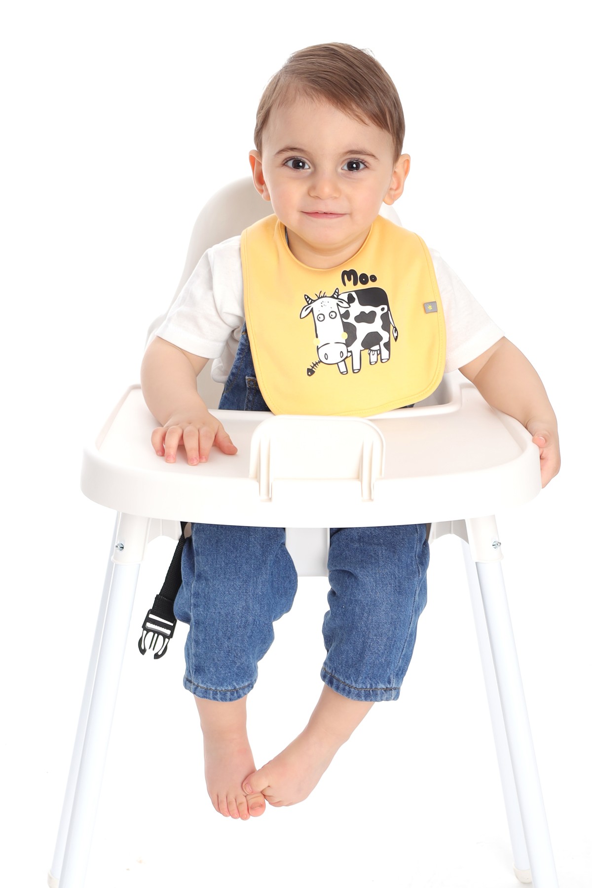 4'lü Bebek Mama Önlüğü - İnek