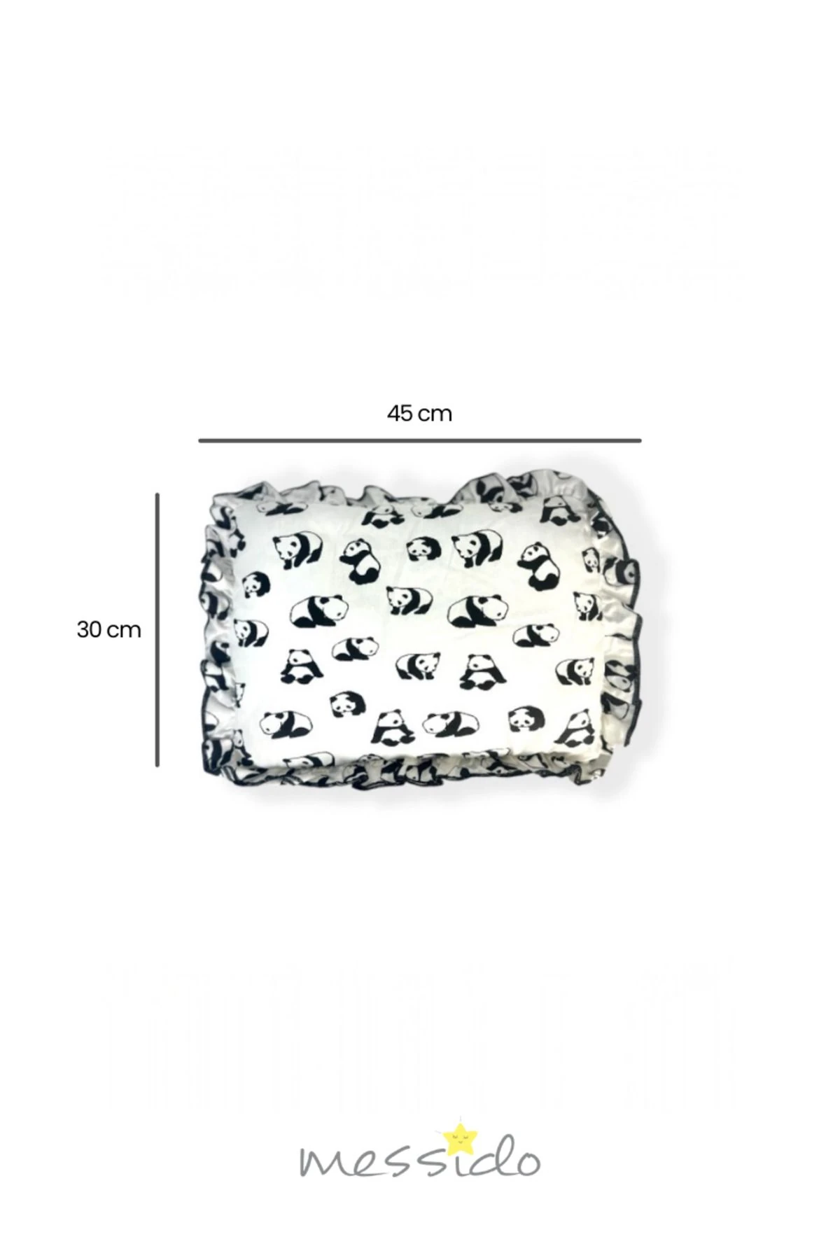 30x45 cm Pamuk Fırfırlı Desenli Bebek Yastığı