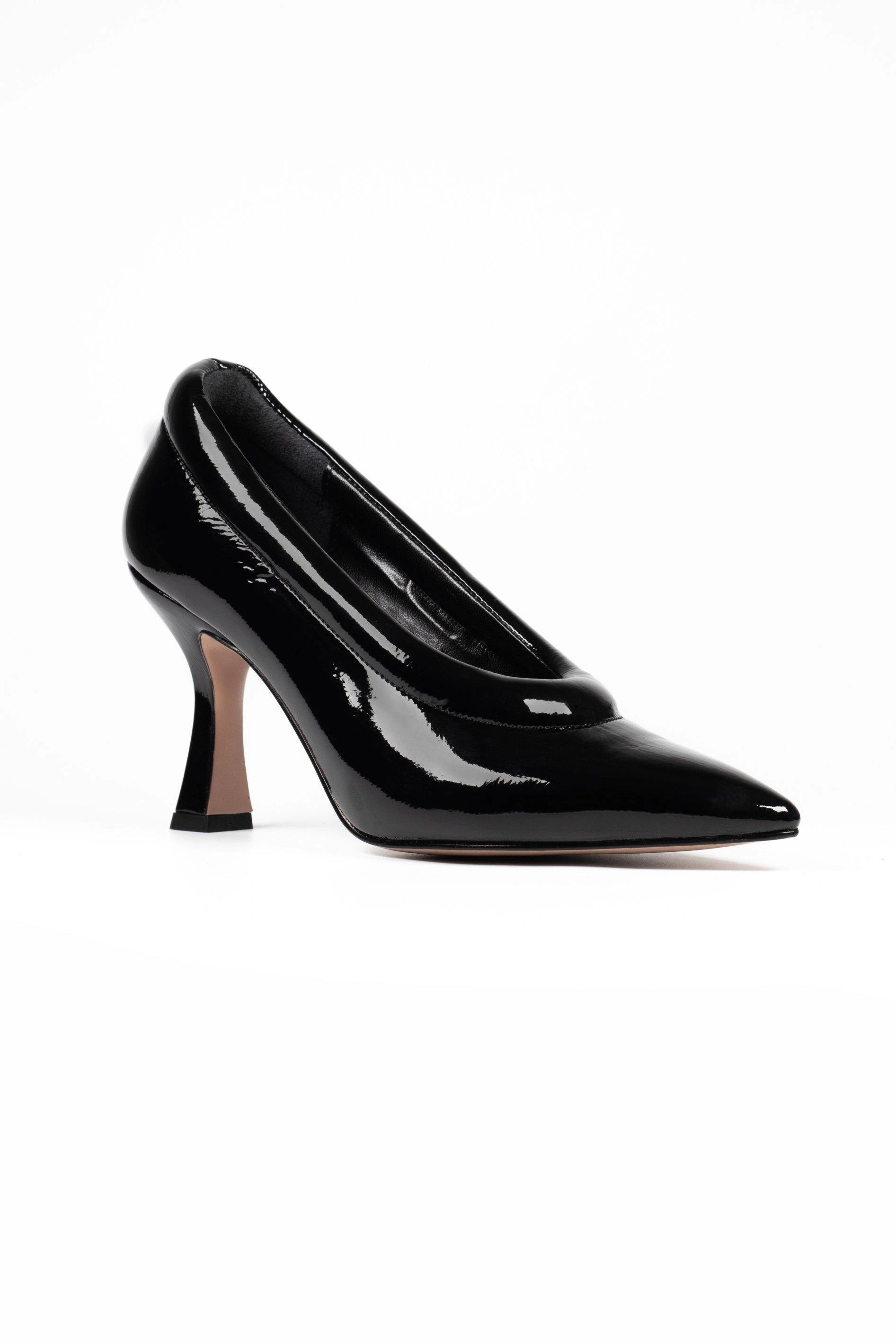 Black Patent Leather Pointed Toe Stiletto