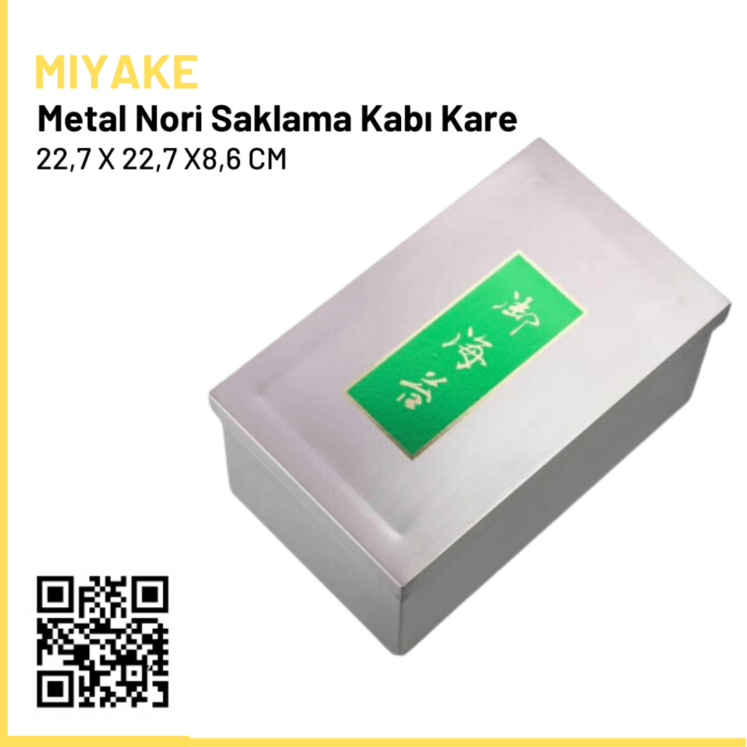 Metal Nori Storage Container Square 22.7 x 22.7 x8.6 CM