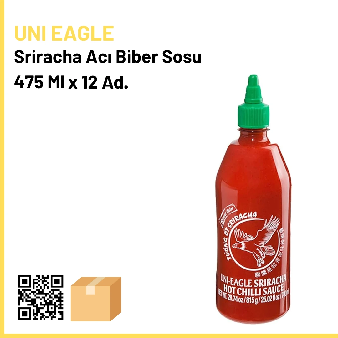 Uni Eagle Sriracha Acı Biber Sosu 475 ml x12 (Ad: 180₺)