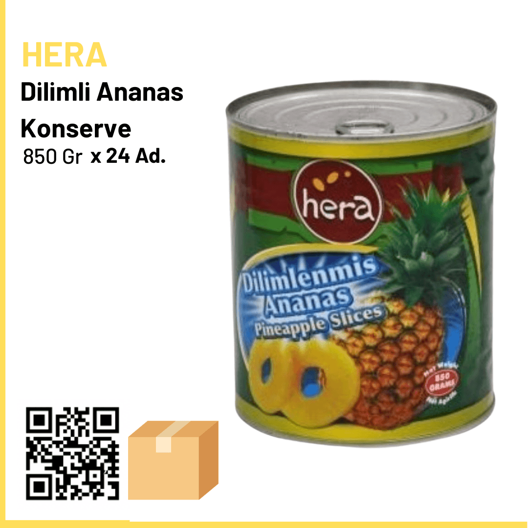 Hera Canned Pineapple Slice 850 Gr x24 (Name: 240₺)
