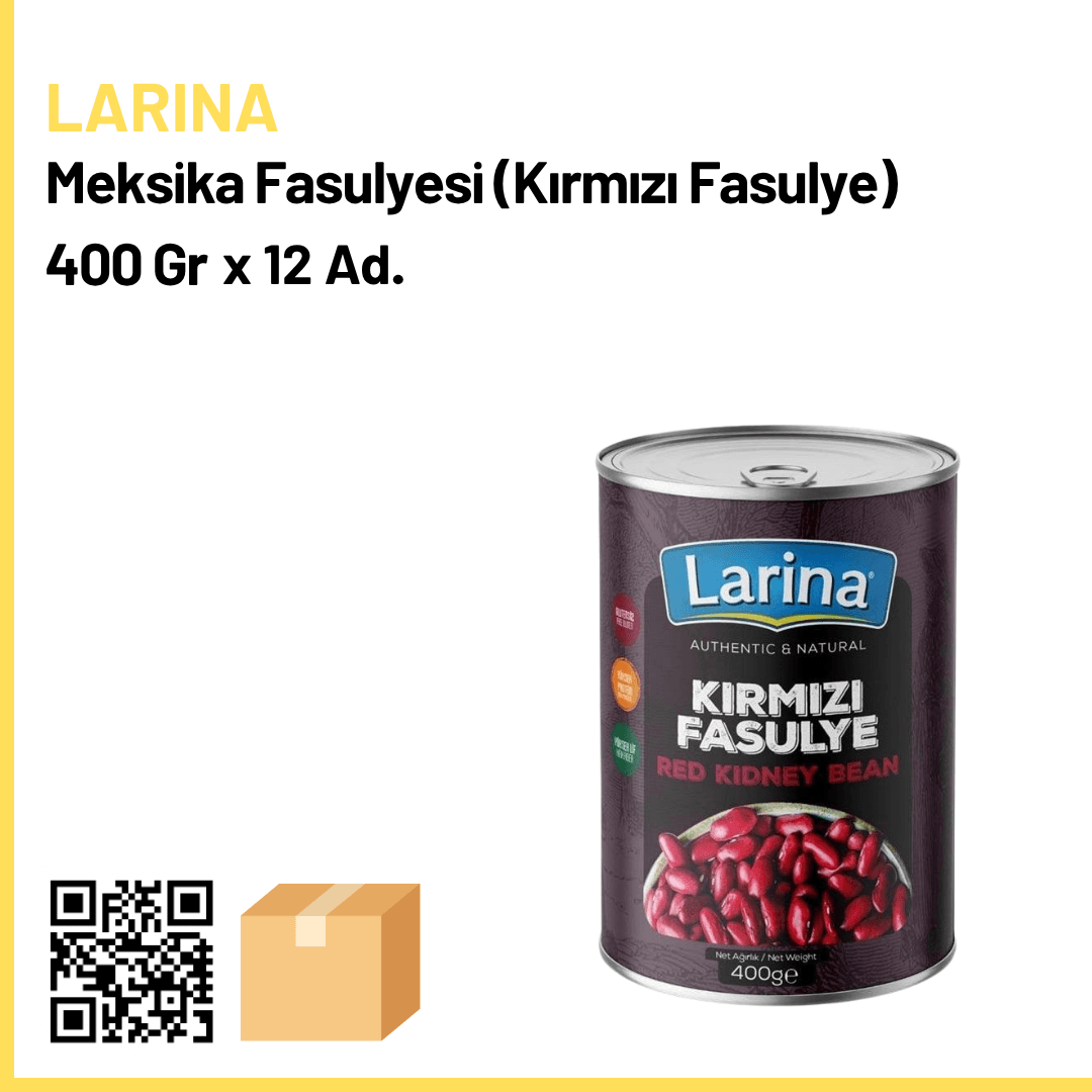 Larina Meksika Fasulyesi (Kırmızı Fasulye) 400 Gr x 12 (Ad: 55₺)
