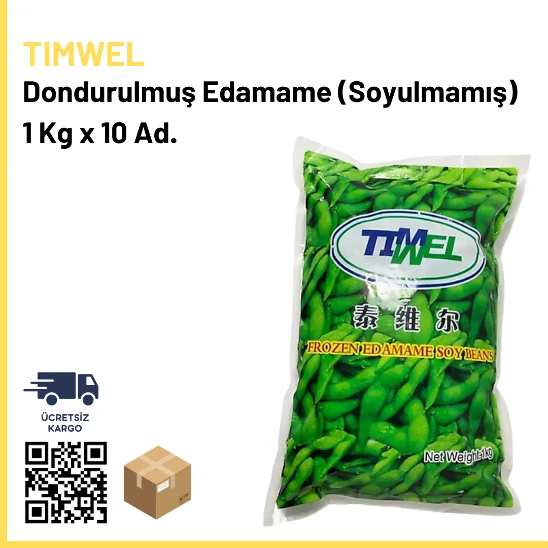 Timwel Dondurulmuş Edamame (Soyulmamış) 1 kg (Ad: 299 Timwel Dondurulmuş Edamame (Soyulmamış) 1 kg (Ad: 299