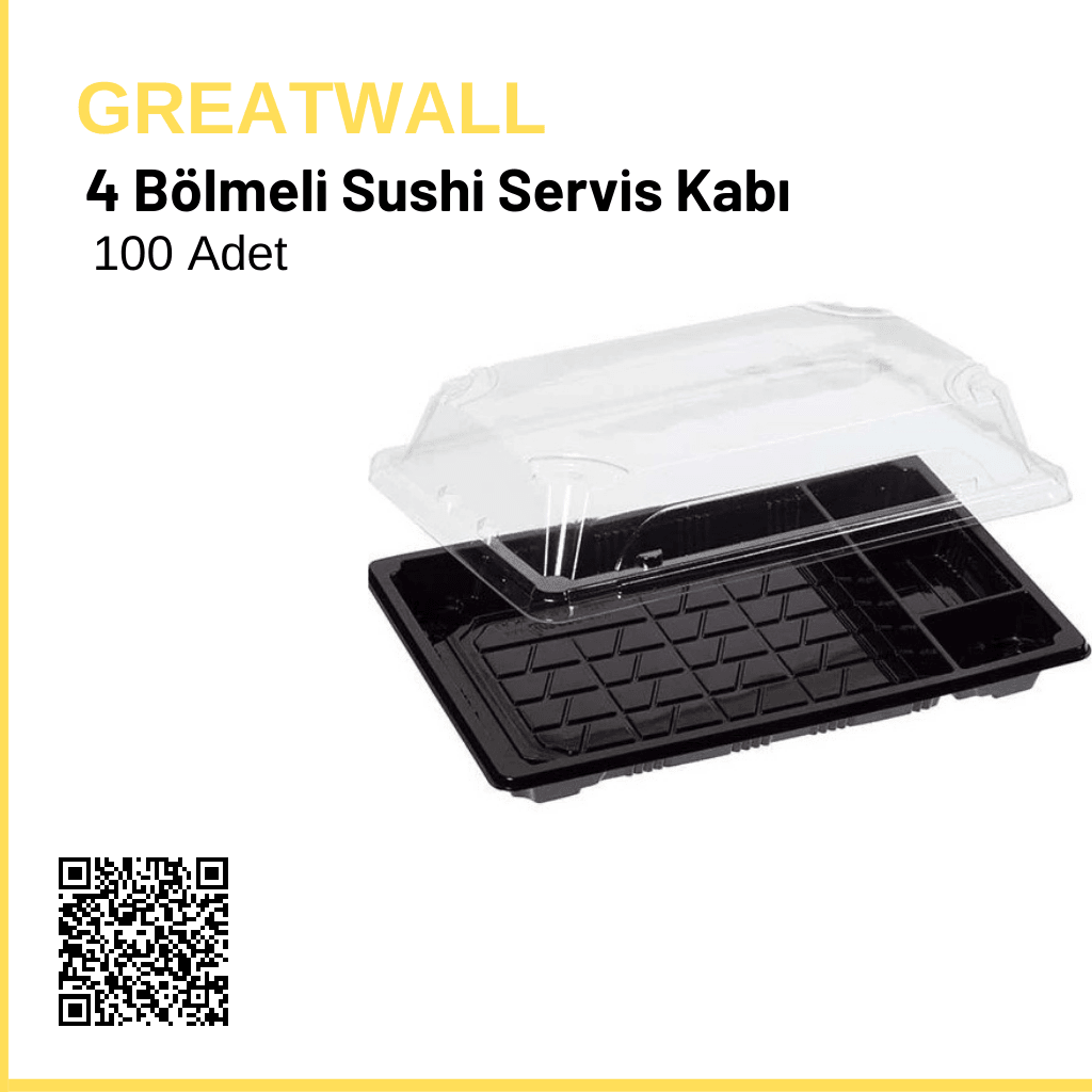 Sushi Servis Kabı 21,6x13,6 Cm (100 Adet) (Ad: 8.5₺)
