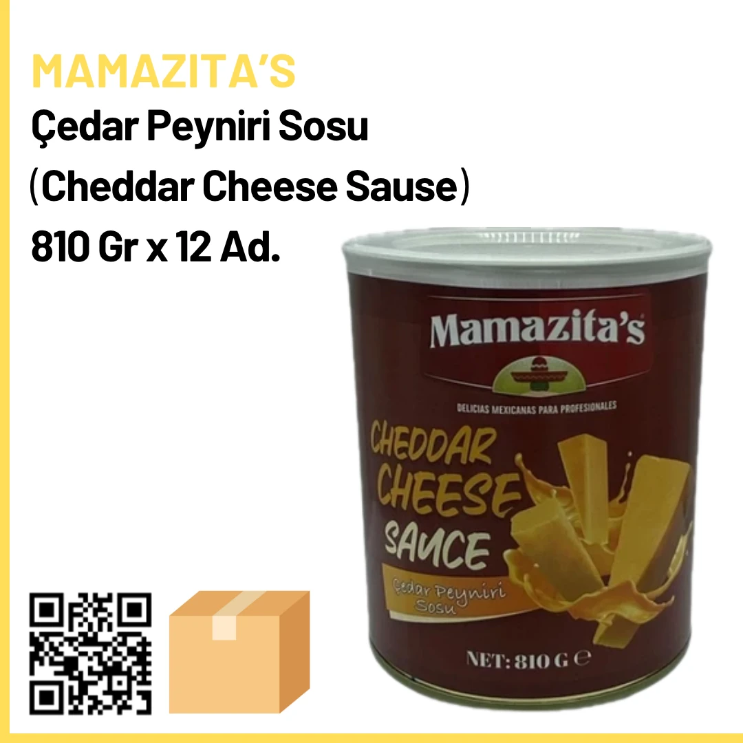 Mamazitas Çedar Peyniri Sosu (Cheddar Cheese Sauce) 810 Gr x 12 (Ad: 420₺)