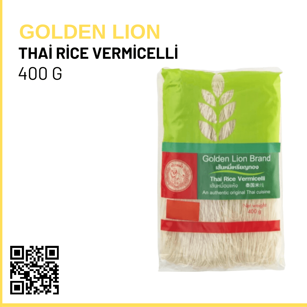 Golden Lıon Thai Rice Vermicelli 400 Gr (Pirinç Şehriyesi)