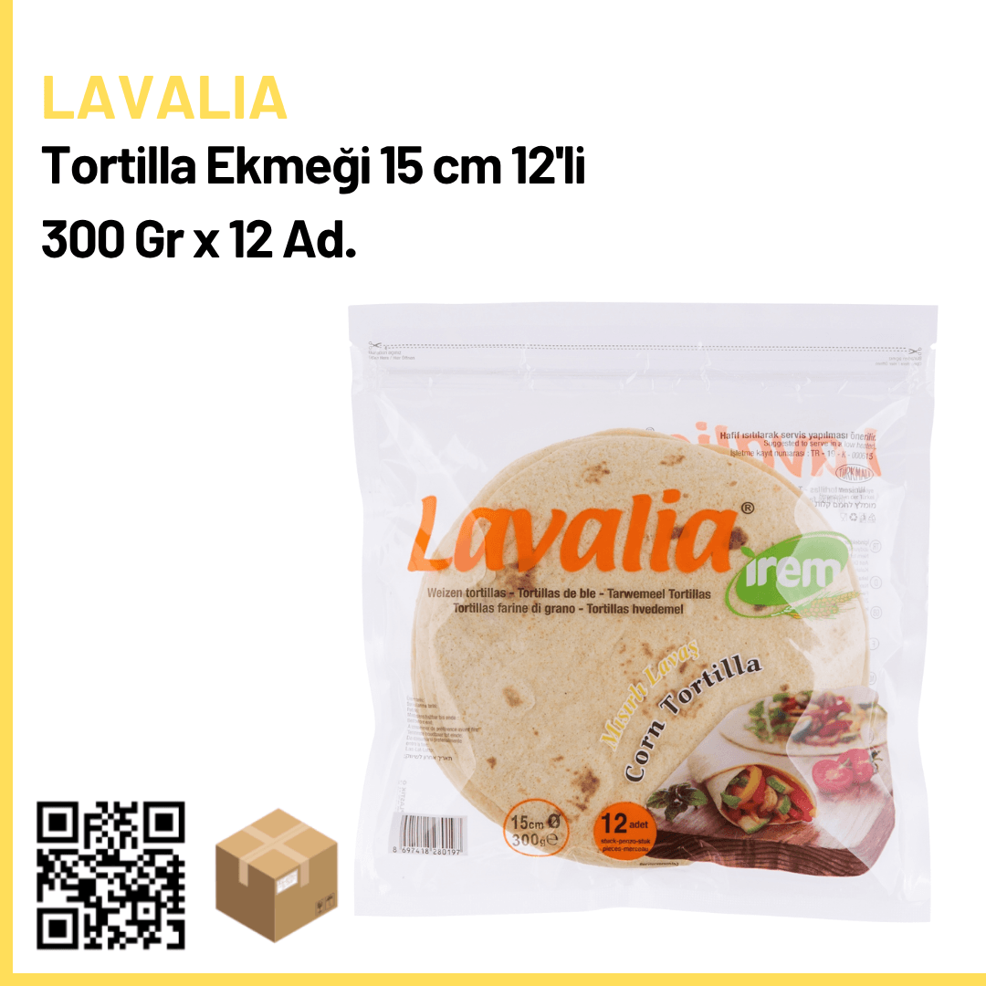 Lavalia Tortilla Ekmeği (Corn Tortilla) 15 Cm 12'li 300 Gr x 12 (Ad: 80 ₺)