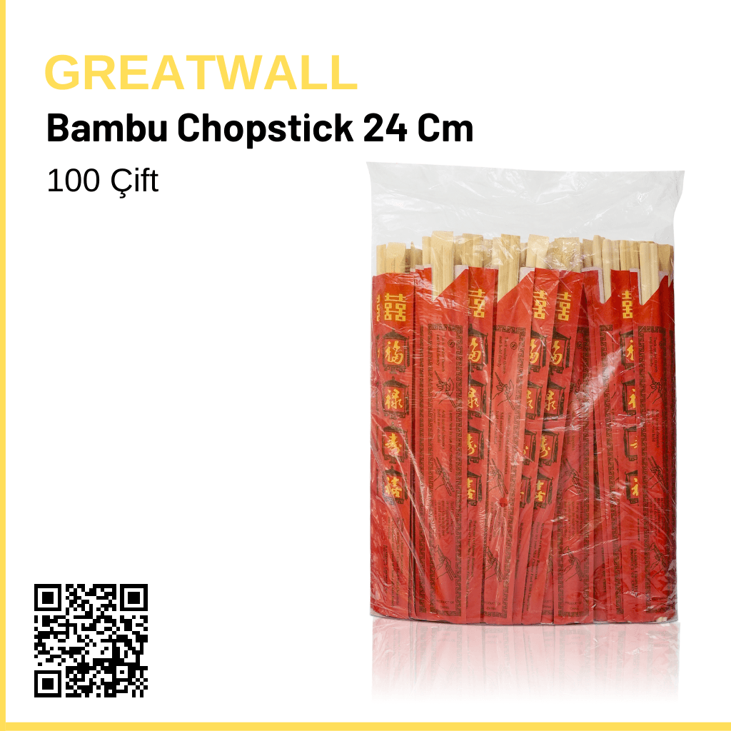 Bambu Chopstick 100 Çift 24 cm