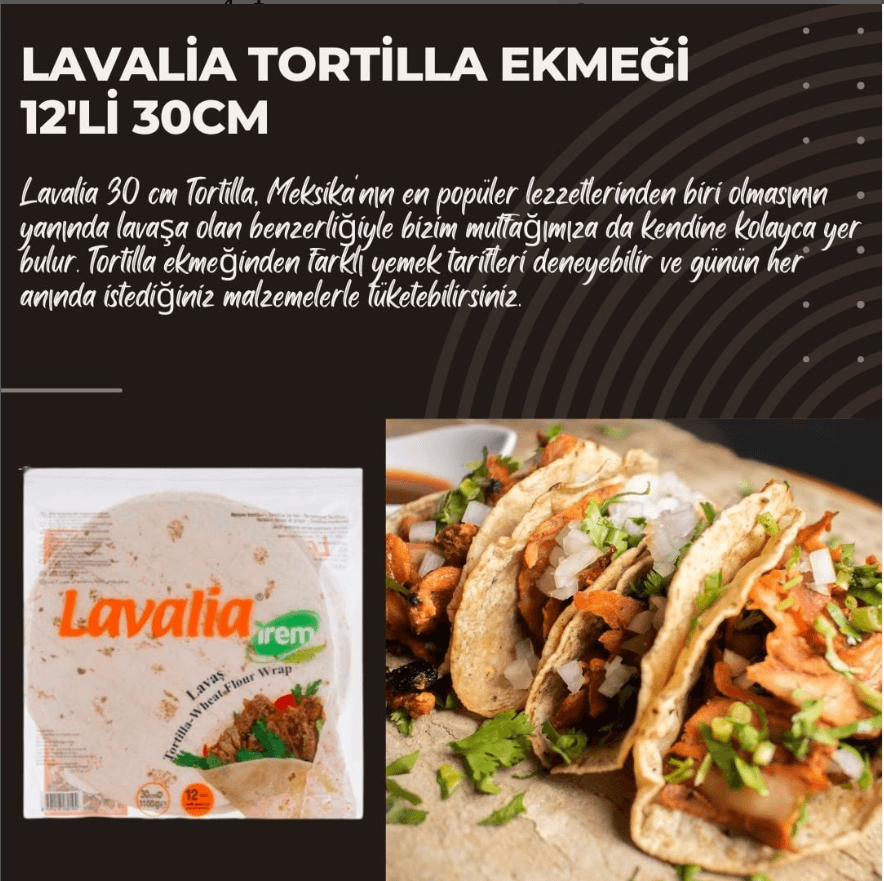 Lavalia Tortilla Ekmeği 12'li - 30 cm