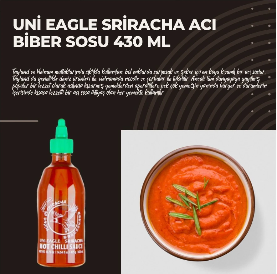 Uni Eagle Sriracha Acı Biber Sosu 475 ml