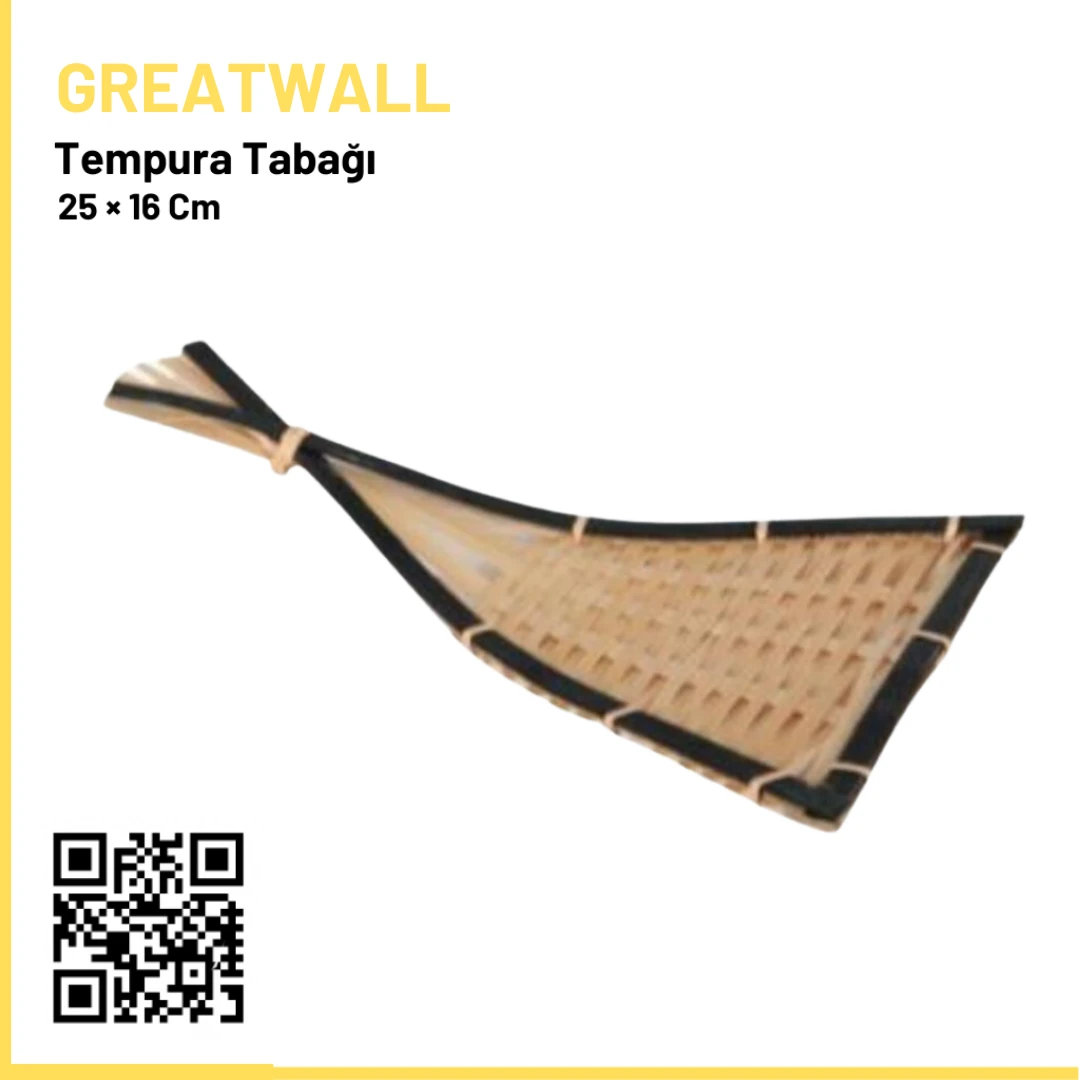 Tempura Tabağı Bambu 25 x 16 cm