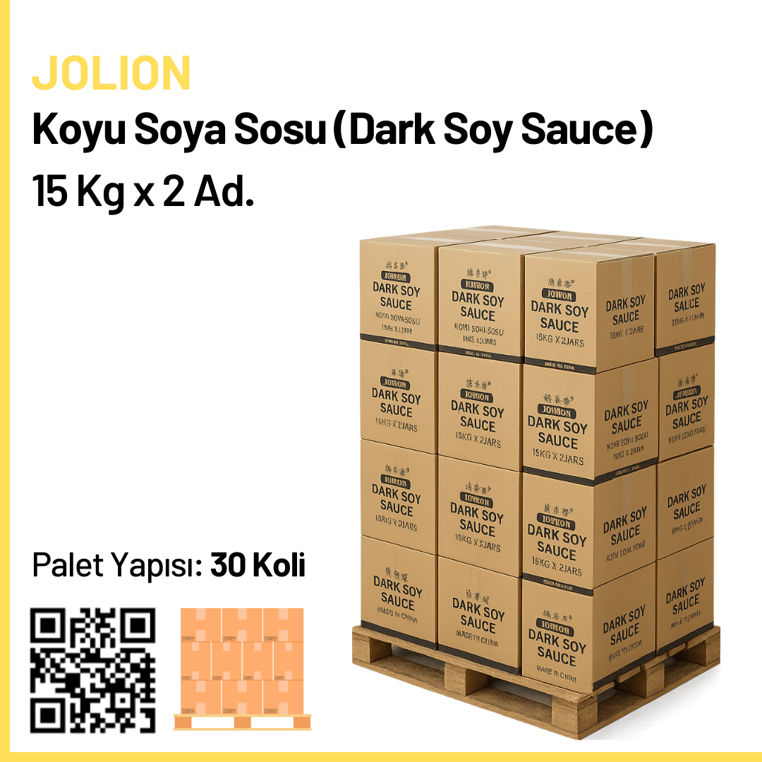 Jolion Dark Soya Sosu (Koyu Soya Sosu) 15 Kg x 2 x 30 Koli
