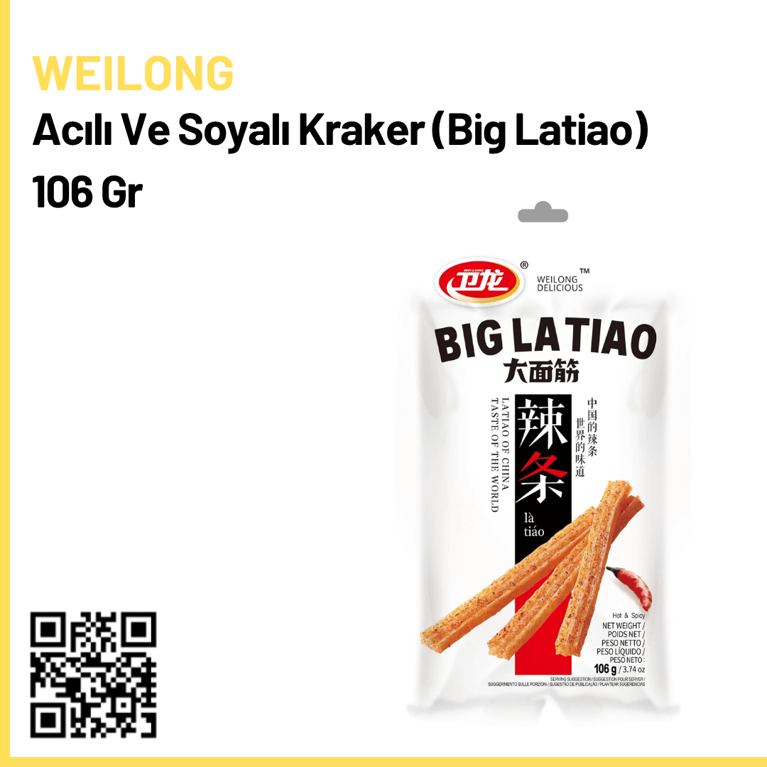Weilong Acılı ve Soyalı Kraker (Big Latiao) 106 Gr