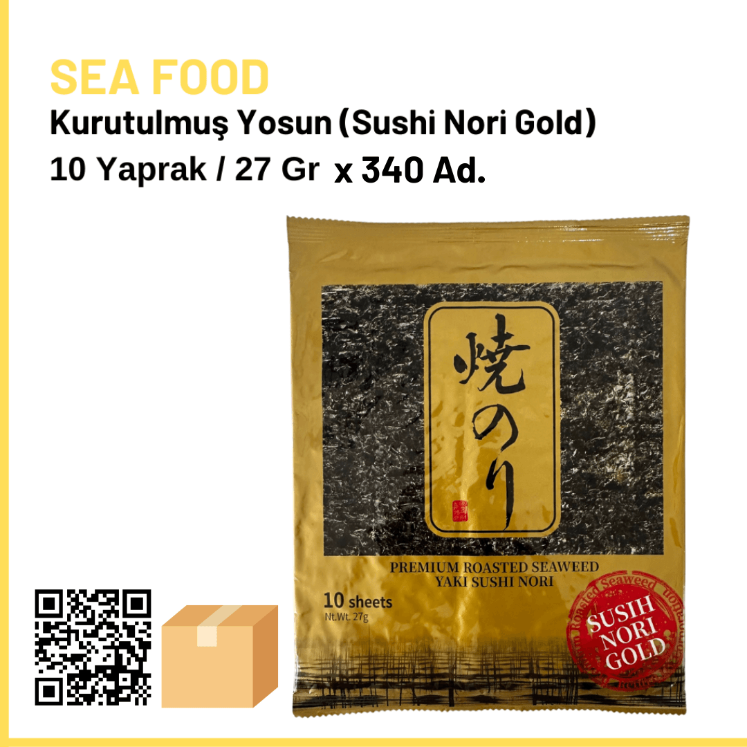 Sea Food Kurutulmuş Yosun (Sushi Nori Gold) 10 Yaprak 27 Gr x340 (Ad: 110₺)