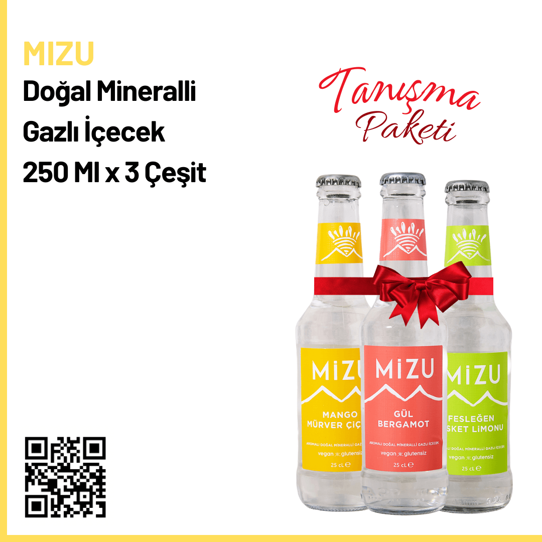 Mizu Meet Package Natural Mineral Carbonated Drink 250 Ml x 3 Kinds