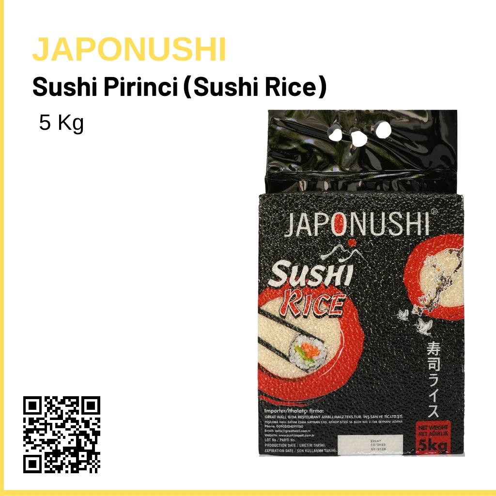Japonushi Sushi Pirinci 5 Kg (Sushi Rice) x 4 x 50 Koli