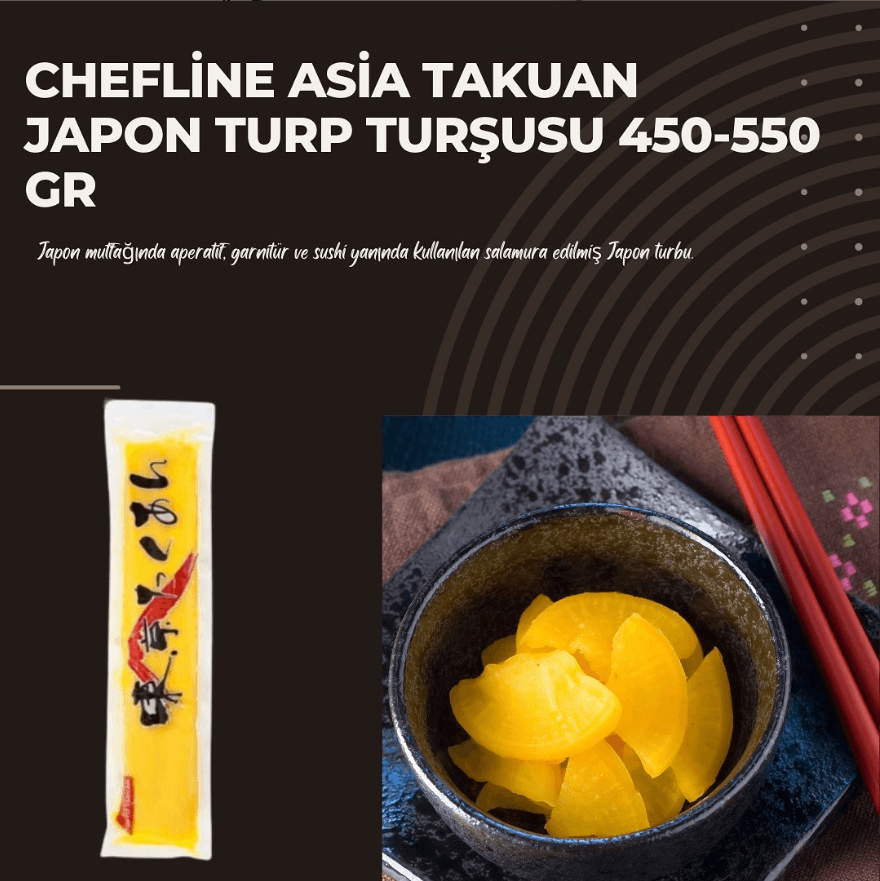 Chefline Asia Takuan Japanese Radish Pickle 450-550 gr x25 (Name: 229₺)
