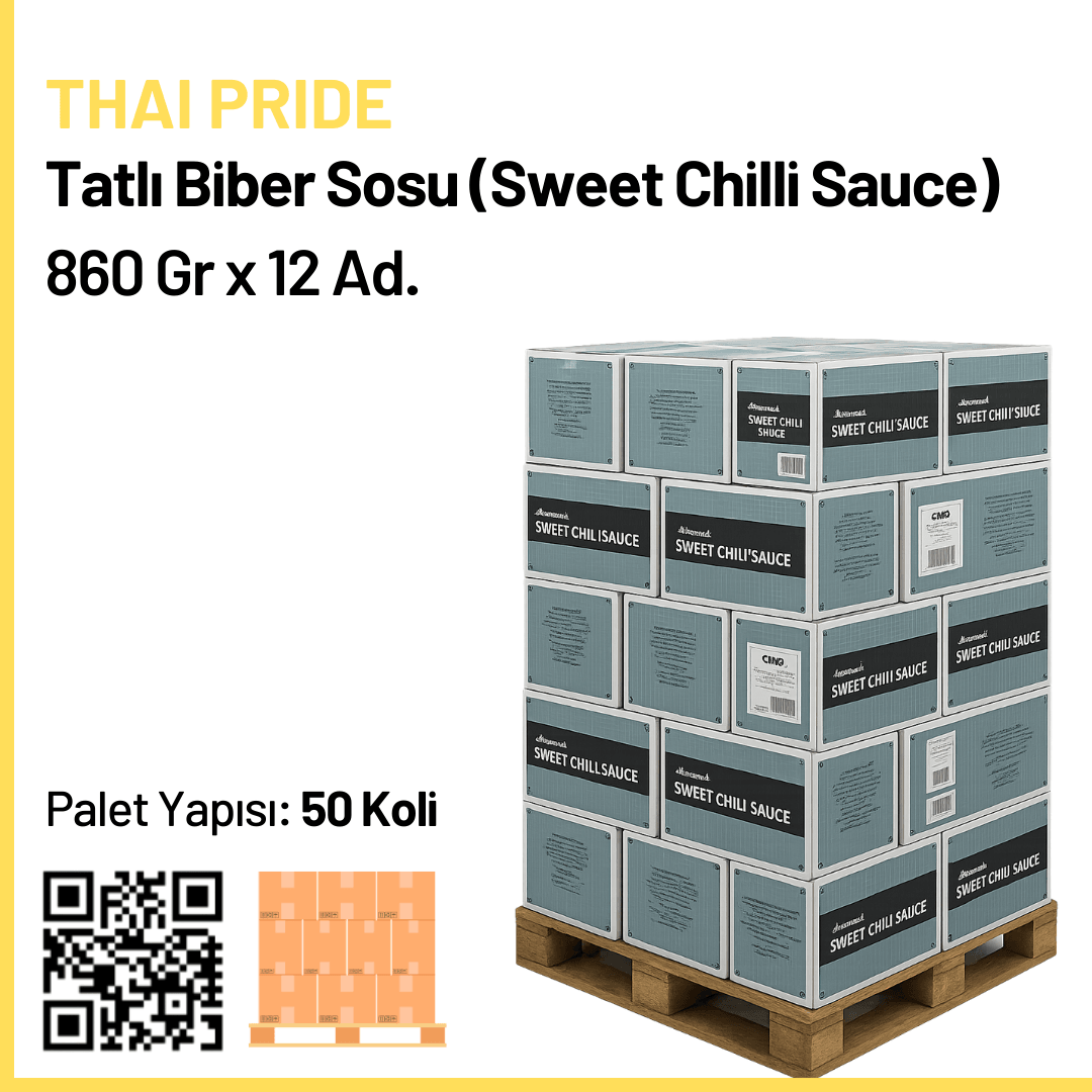Thai Pride Sweet Chilli Sos (Tatlı Biber Sos) 860 Gr x 12 x 50 Koli