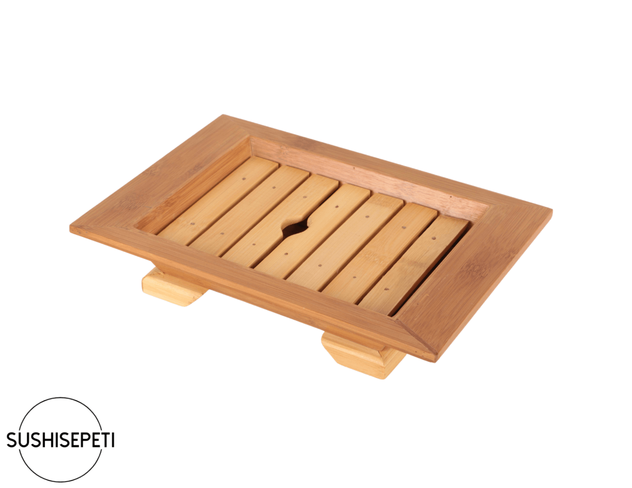 Bamboo Sushi Serving Plate 18x20x5.5 cm