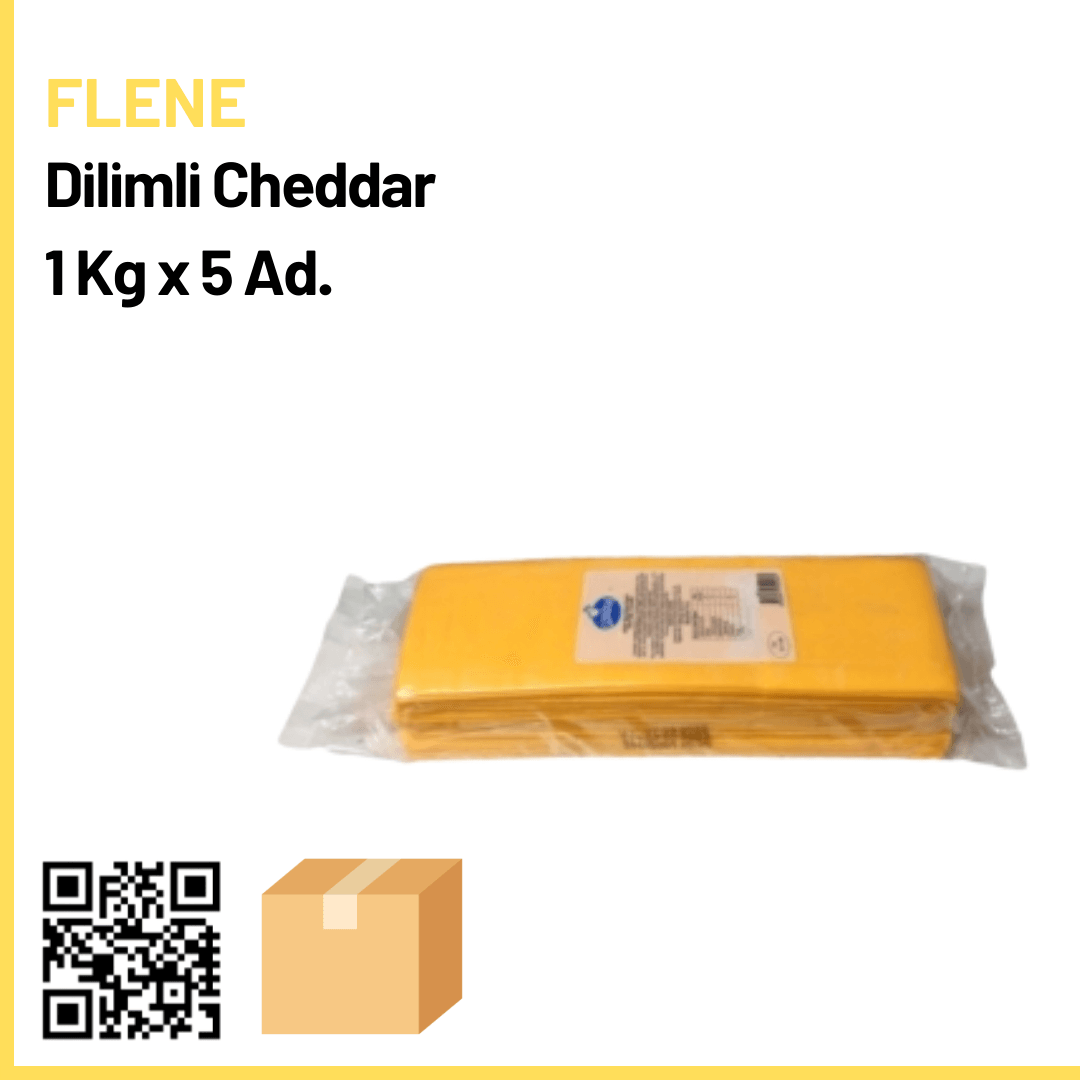 Flene Dilimli Cheddar 1 Kg x 5 Ad. (Ad: 530₺)