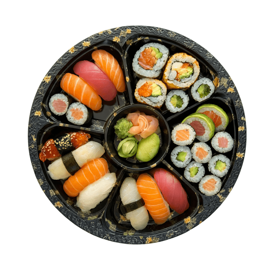 Greatwall Sushi Kabı Kapaklı 6 Bölmeli 25 Ad.
