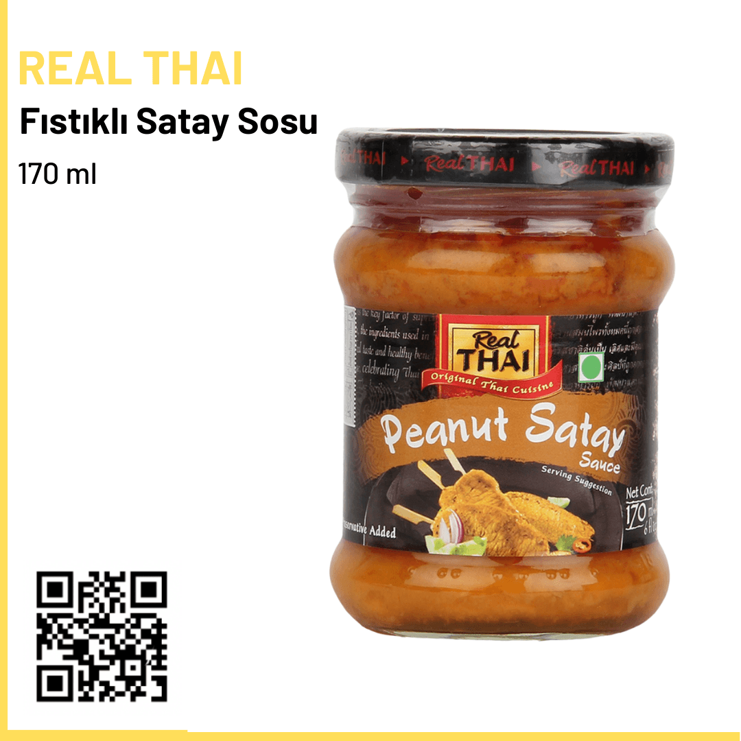 Real Thaı Original Thai Cuisine Fıstıklı Satay Sosu Peanut Satay Sauce 170 ml