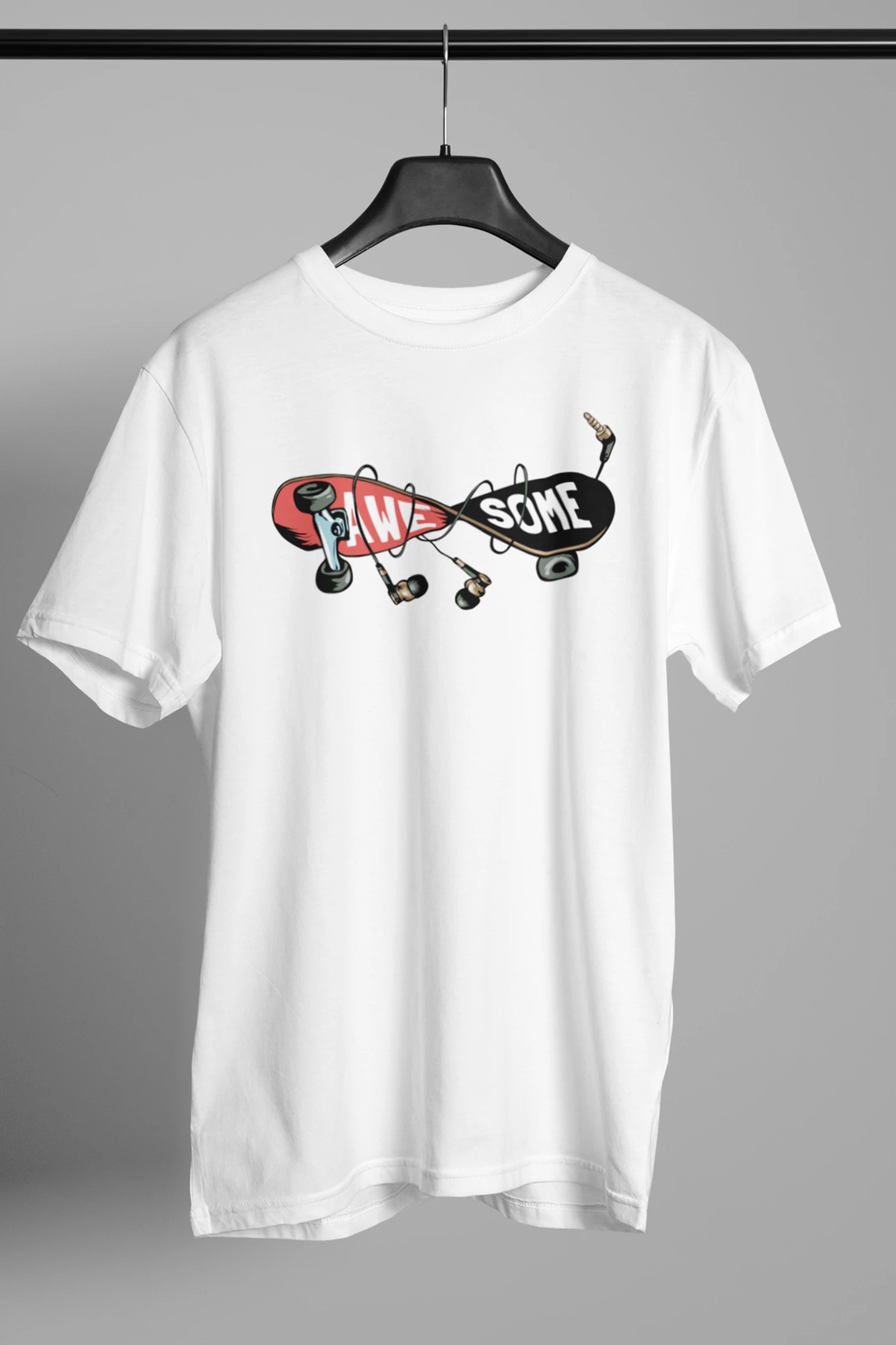 Unisex T-shirt - AWESOME Skate & Müzik Tasarımı | Soul Stop Özgün Tasarımı