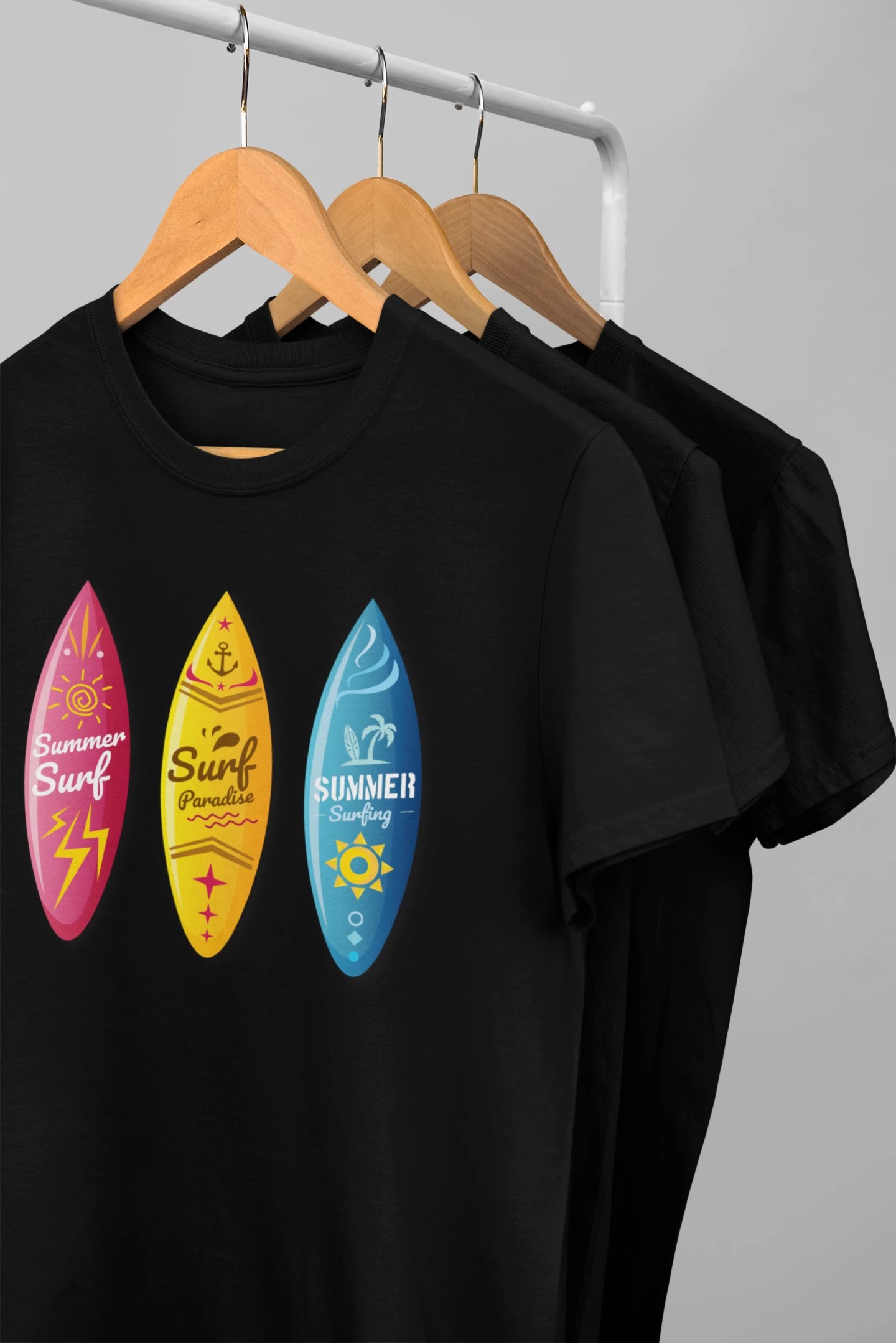 Summer Surfboards Unisex Erkek T-Shirt – Soul Stop Özgün Tasarımı