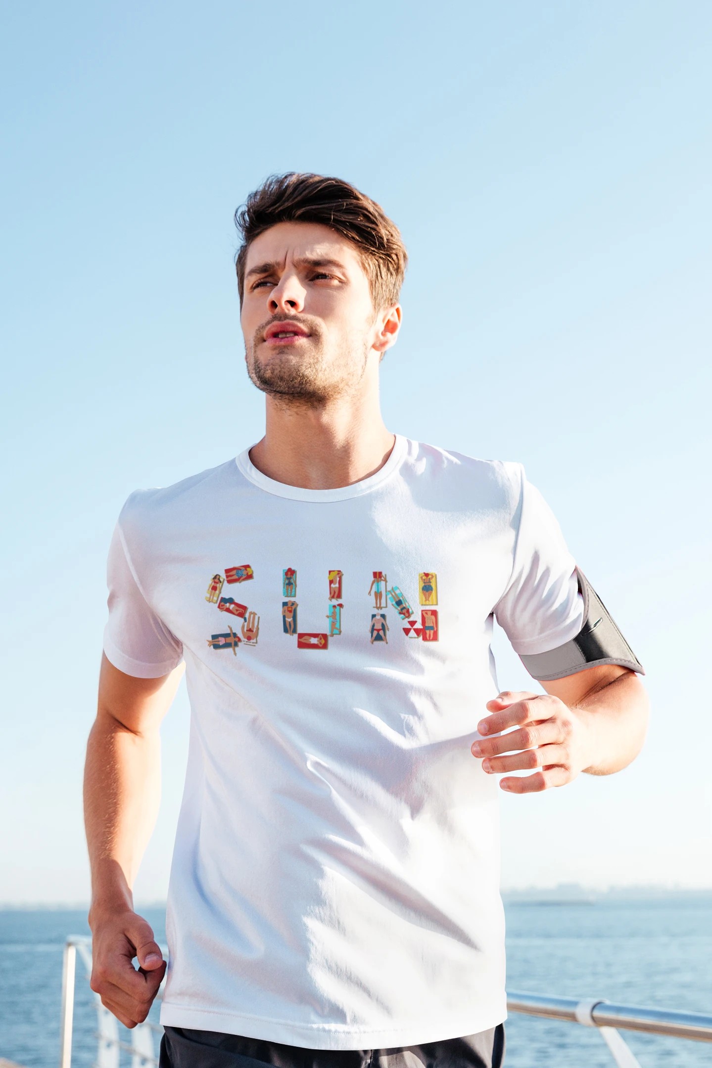 Beach Sun Letters Unisex Erkek T-Shirt – Soul Stop Özgün Tasarımı