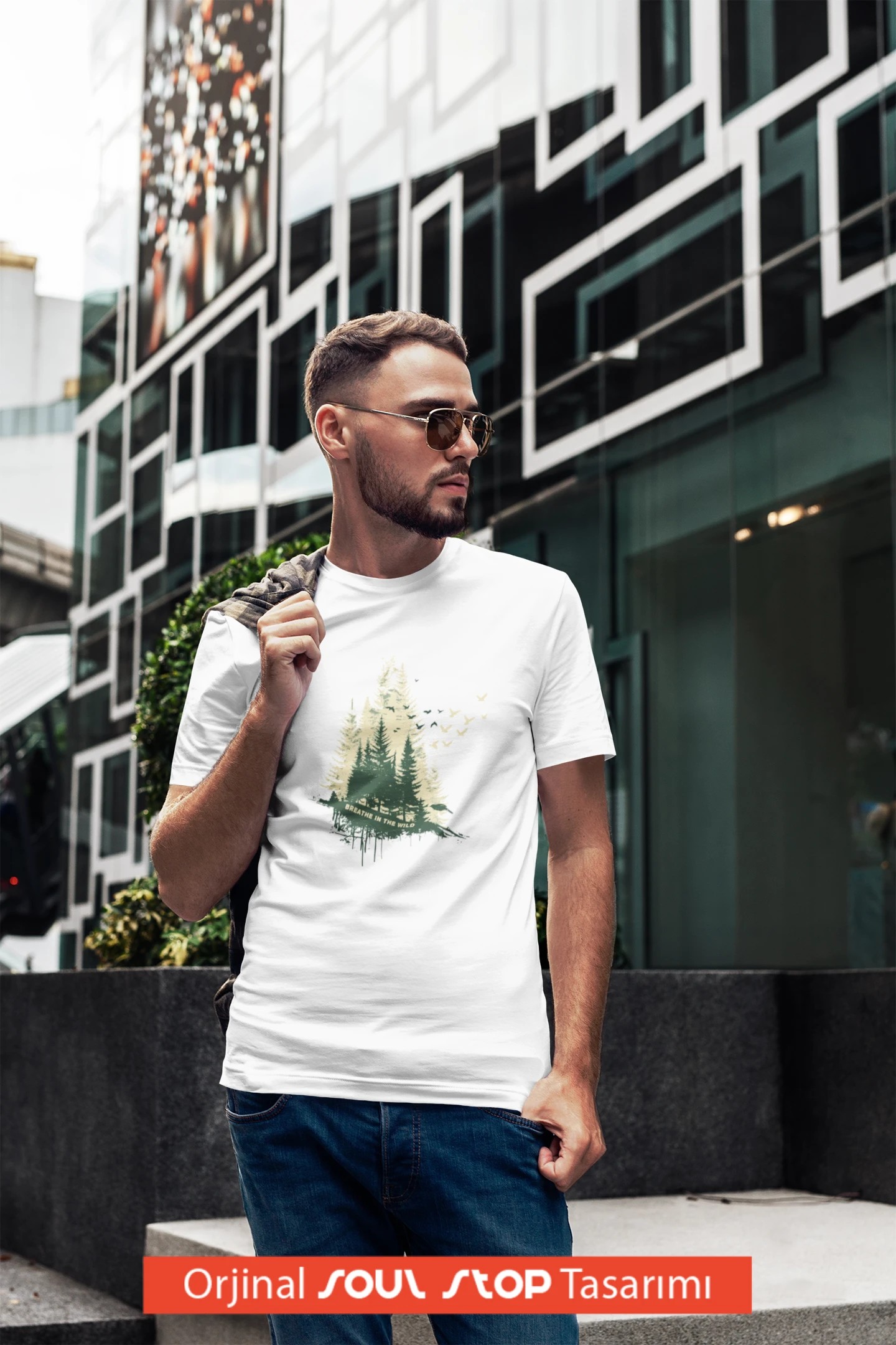  Breathe in the Wild Unisex Erkek T-Shirt – Soul Stop Özgün Tasarımı