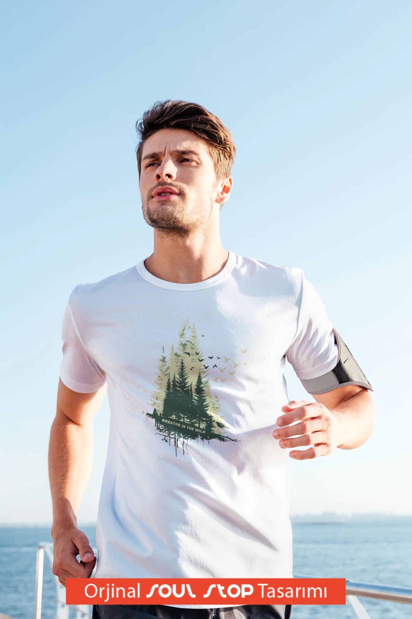  Breathe in the Wild Unisex Erkek T-Shirt – Soul Stop Özgün Tasarımı