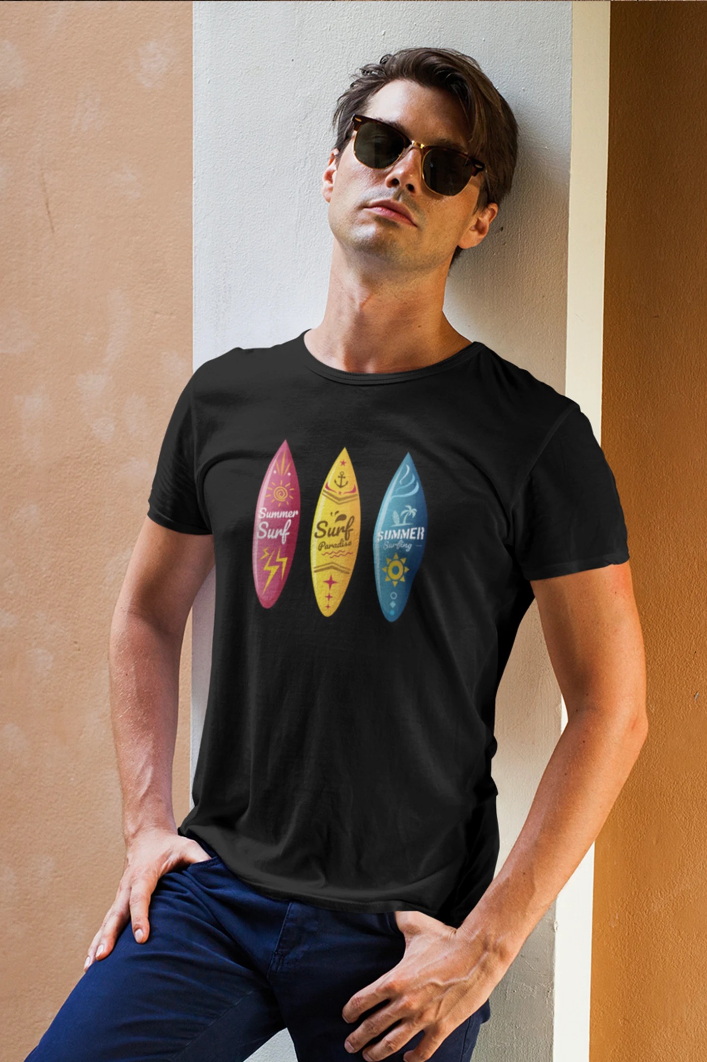 Summer Surfboards Unisex Erkek T-Shirt – Soul Stop Özgün Tasarımı