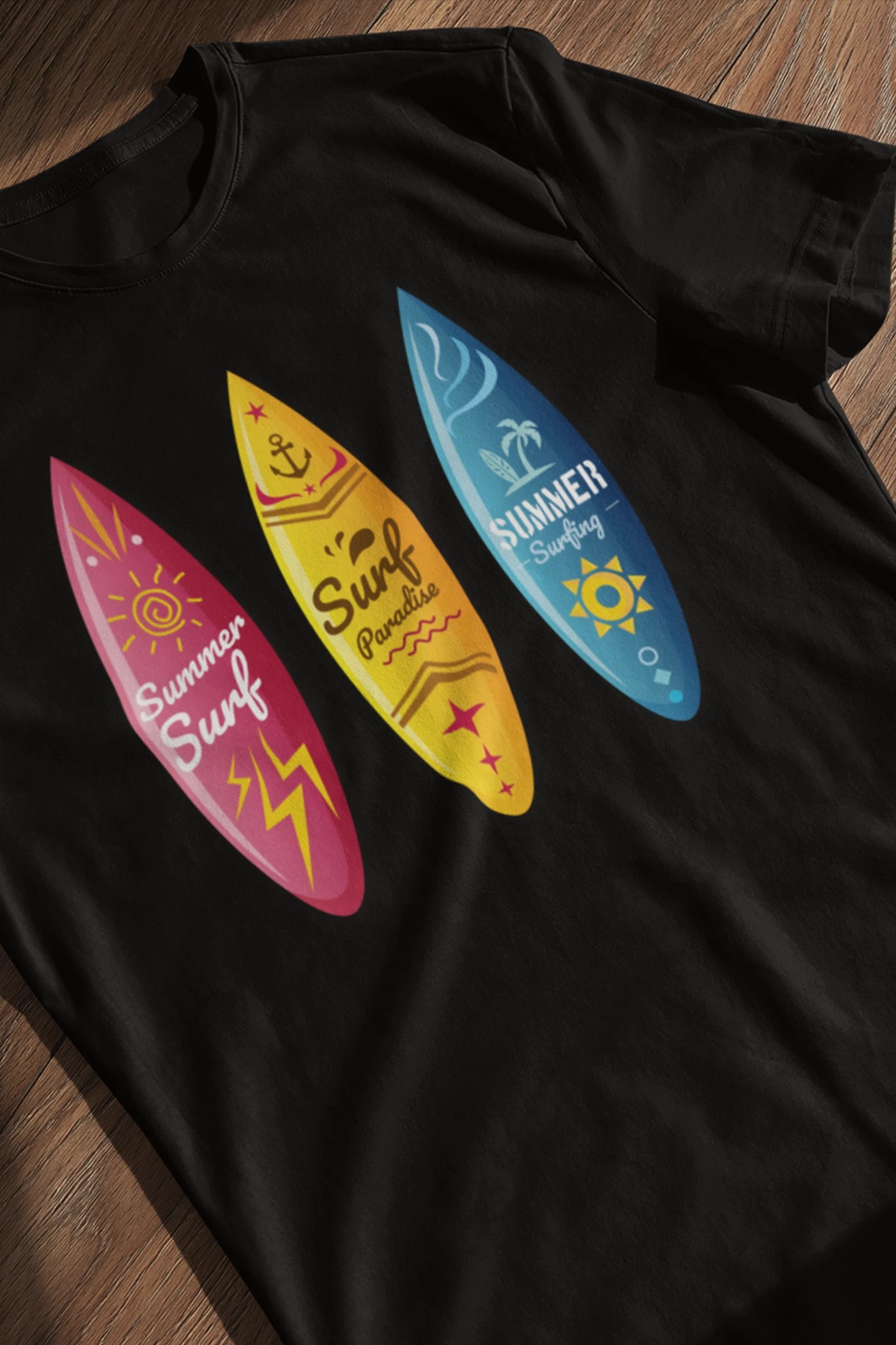 Summer Surfboards Unisex Erkek T-Shirt – Soul Stop Özgün Tasarımı