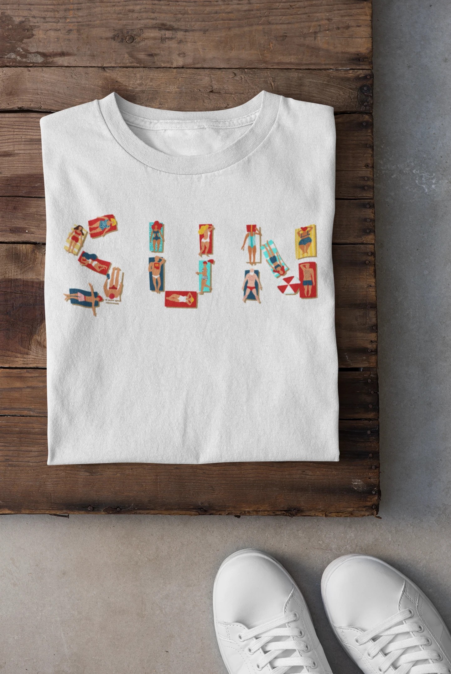 Beach Sun Letters Unisex Erkek T-Shirt – Soul Stop Özgün Tasarımı