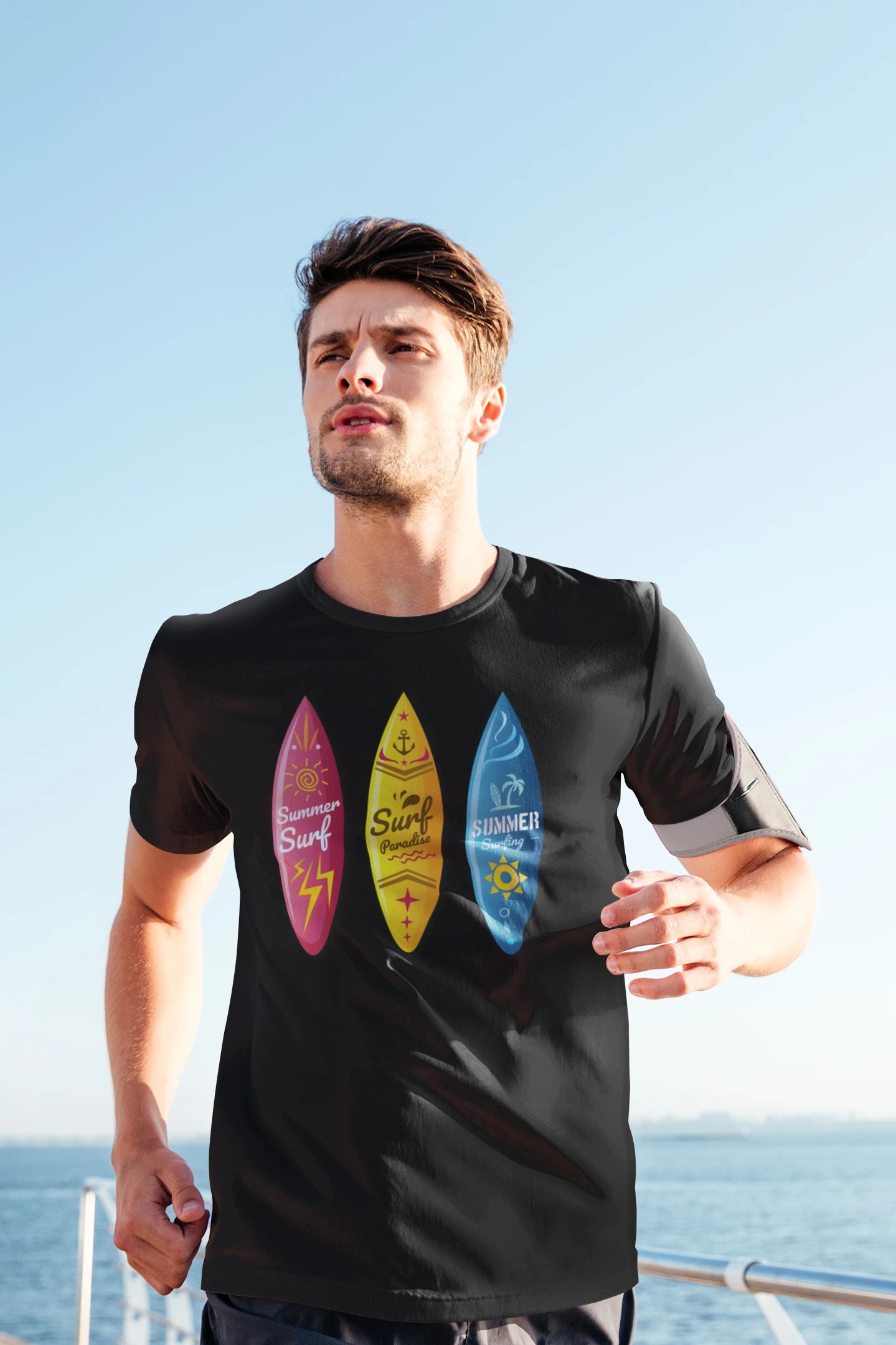 Summer Surfboards Unisex Erkek T-Shirt – Soul Stop Özgün Tasarımı