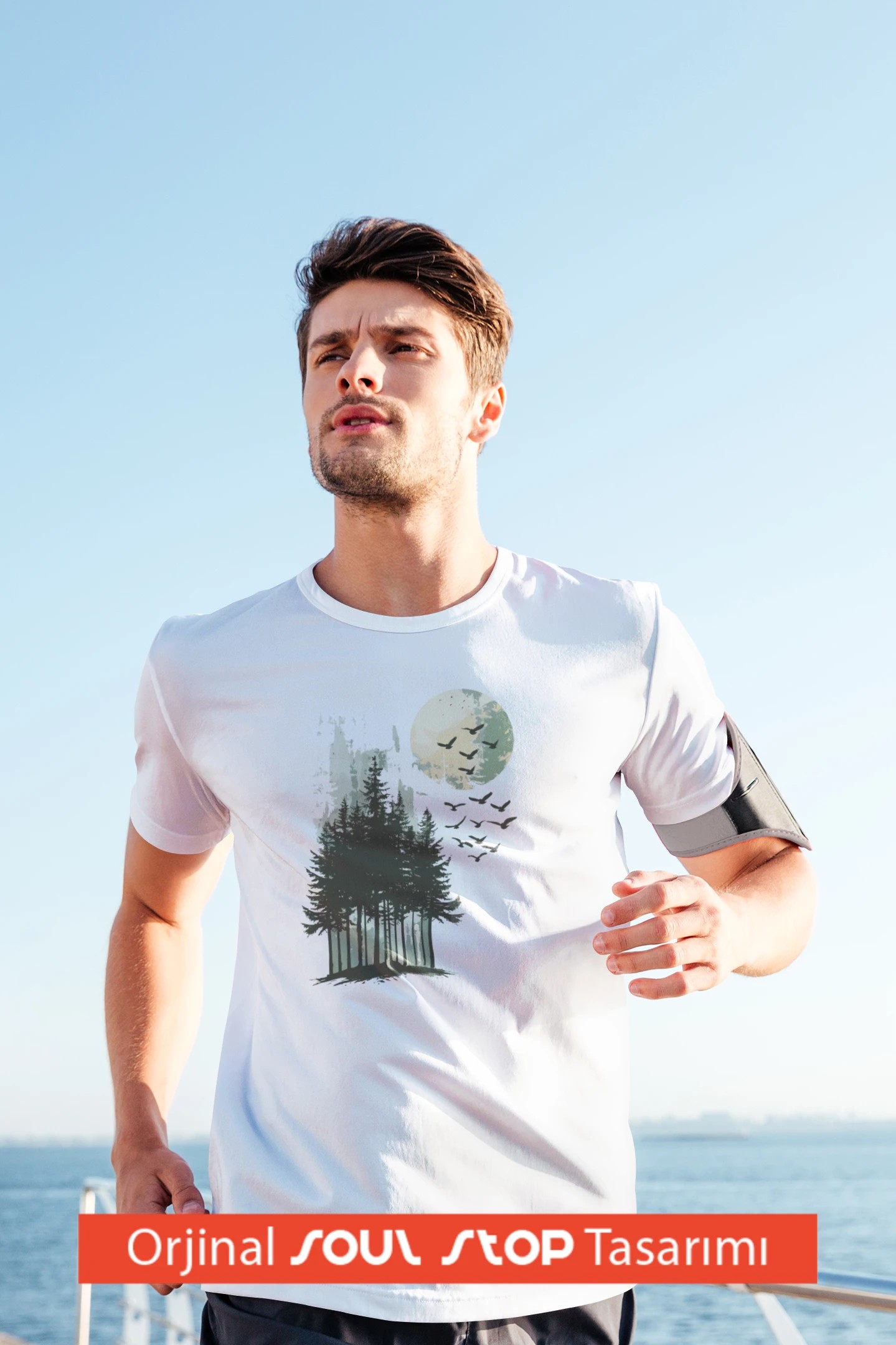  Moonlight Forest Unisex Erkek T-Shirt – Soul Stop Özgün Tasarımı