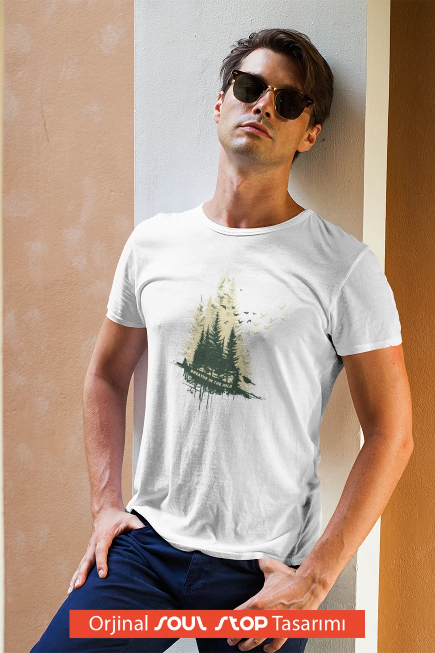  Breathe in the Wild Unisex Erkek T-Shirt – Soul Stop Özgün Tasarımı