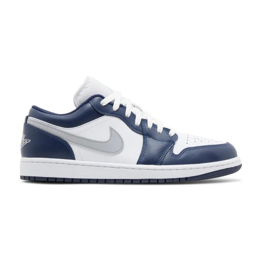 Air Jordan 1 Low Midnight Navy White Wolf Grey