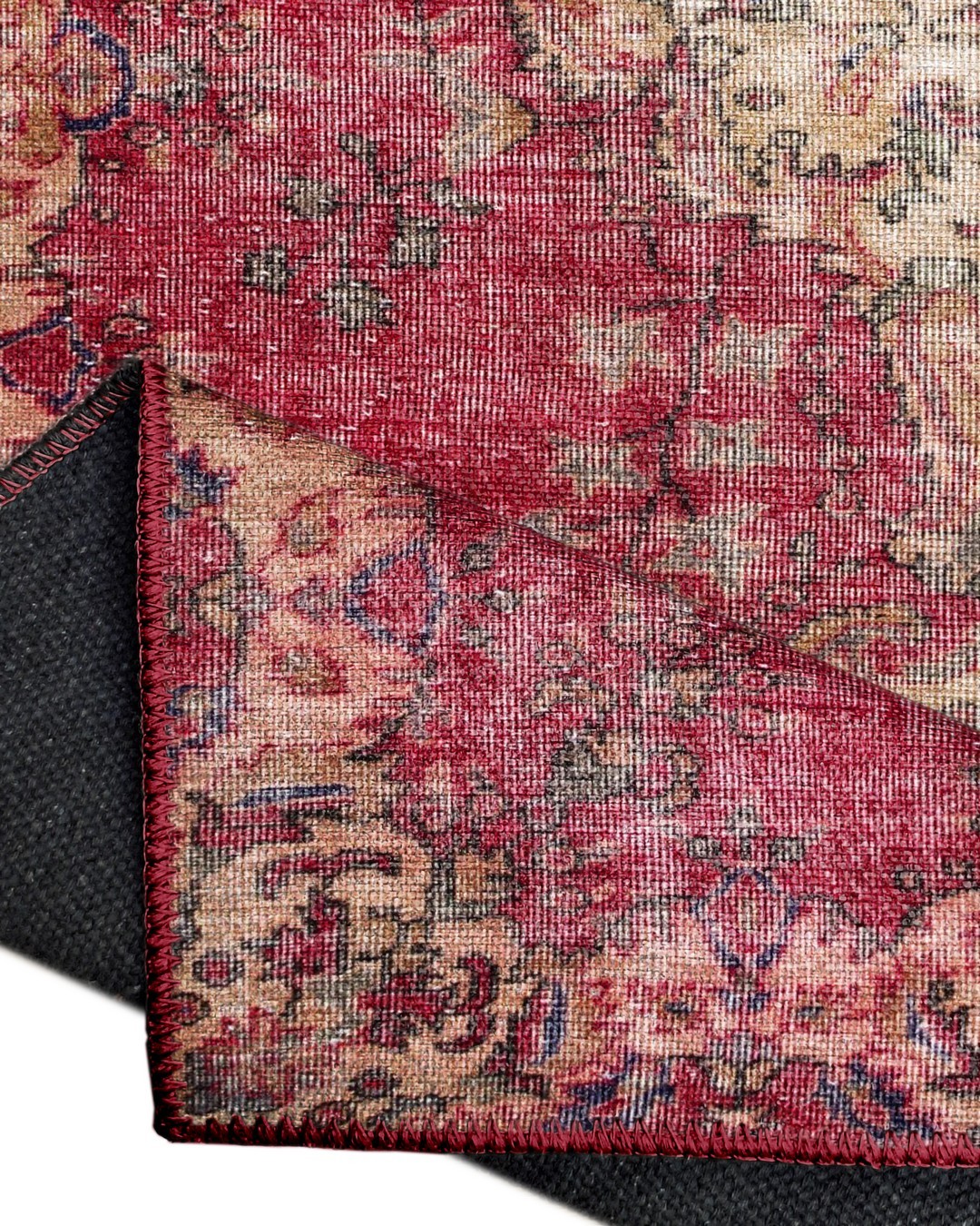 Montis Halı Hedera 19003 Kırmızı Dokuma Taban Eskitme Halı