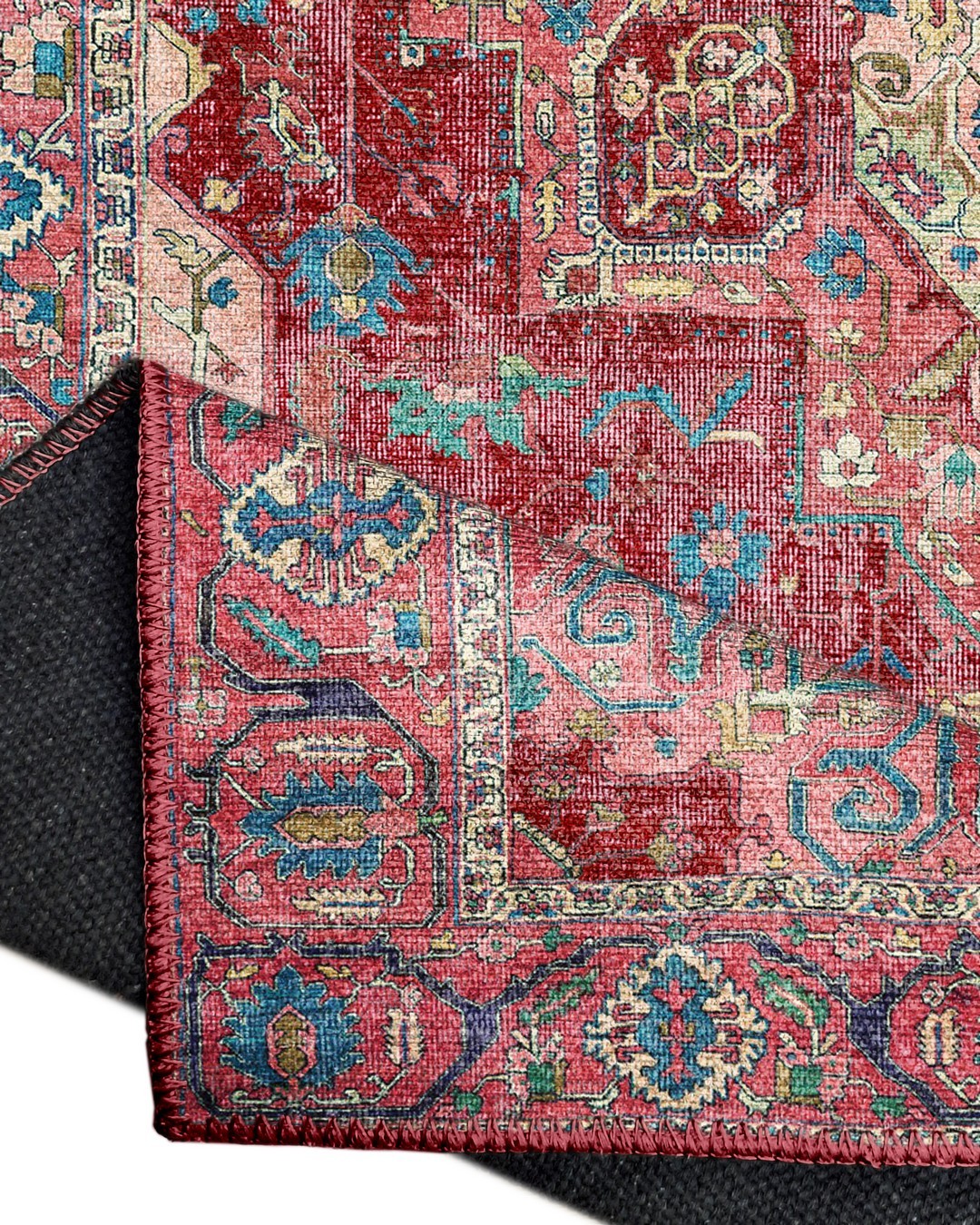 Montis Halı Delocis 26019 Kırmızı Dokuma Taban Vintage Halı