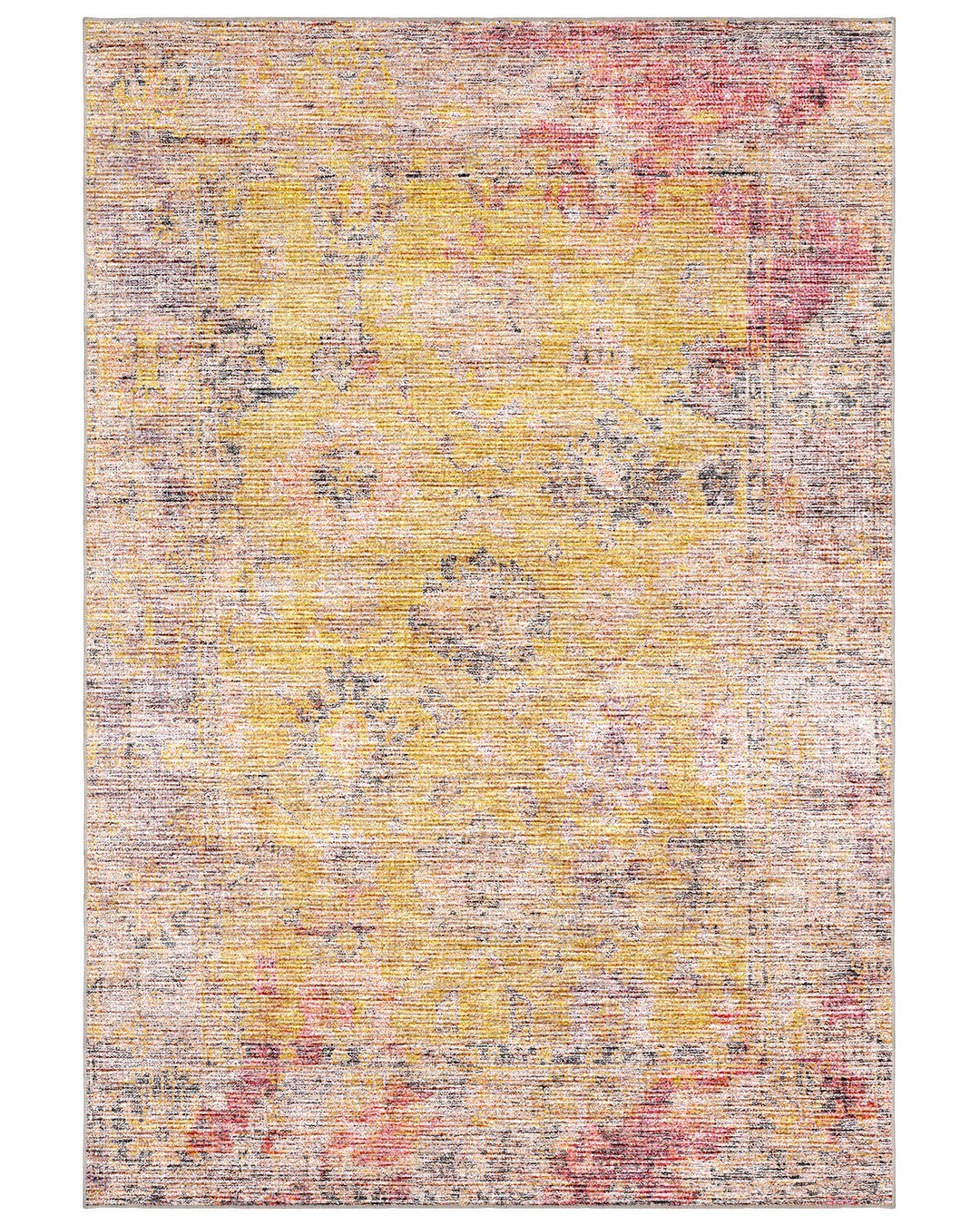 Montis Halı Lectio 950008 Sarı Vintage Kabartmalı Halı