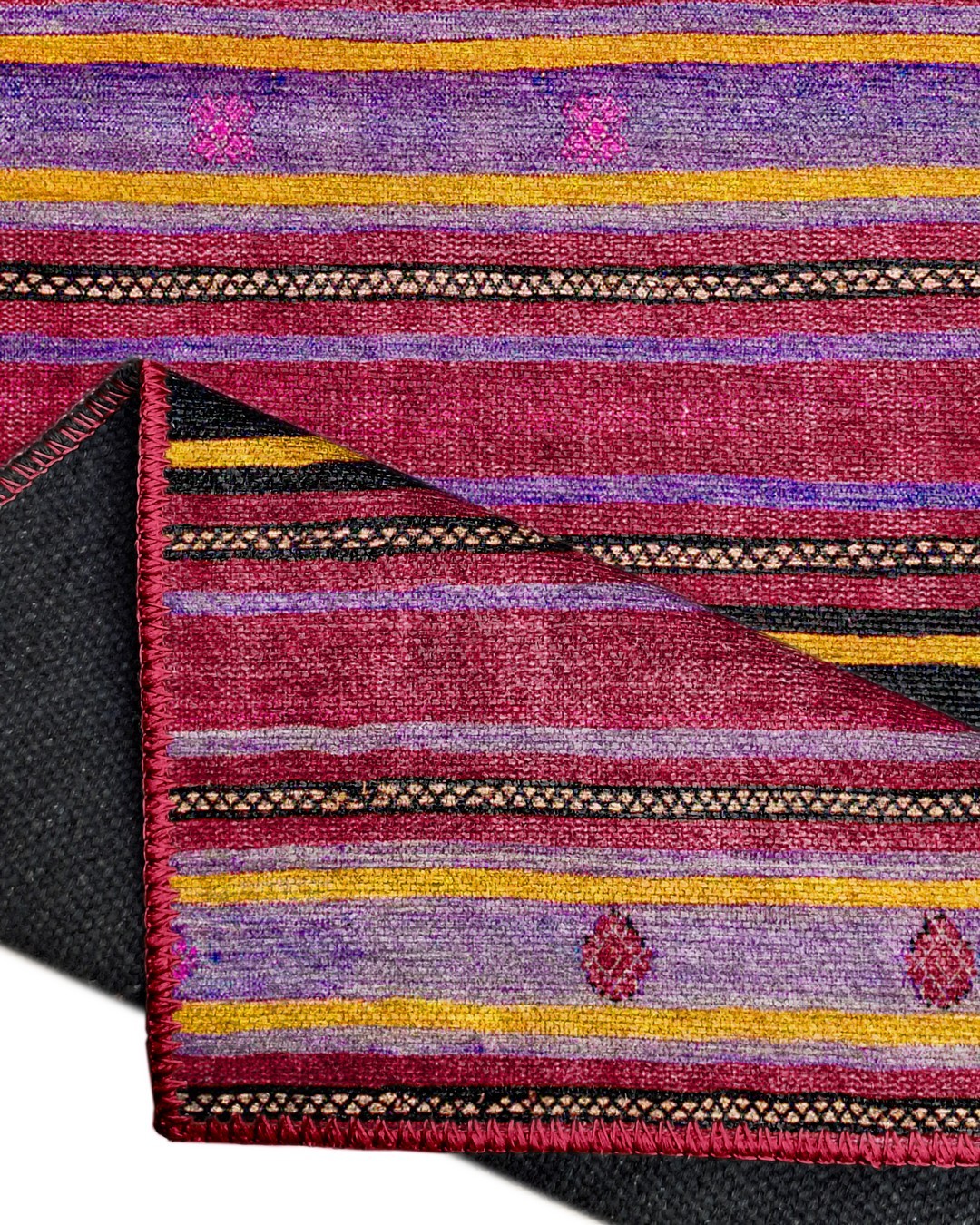 Montis Halı Vivere 35005 Fuşya Dokuma Taban Etnik Kilim Halı