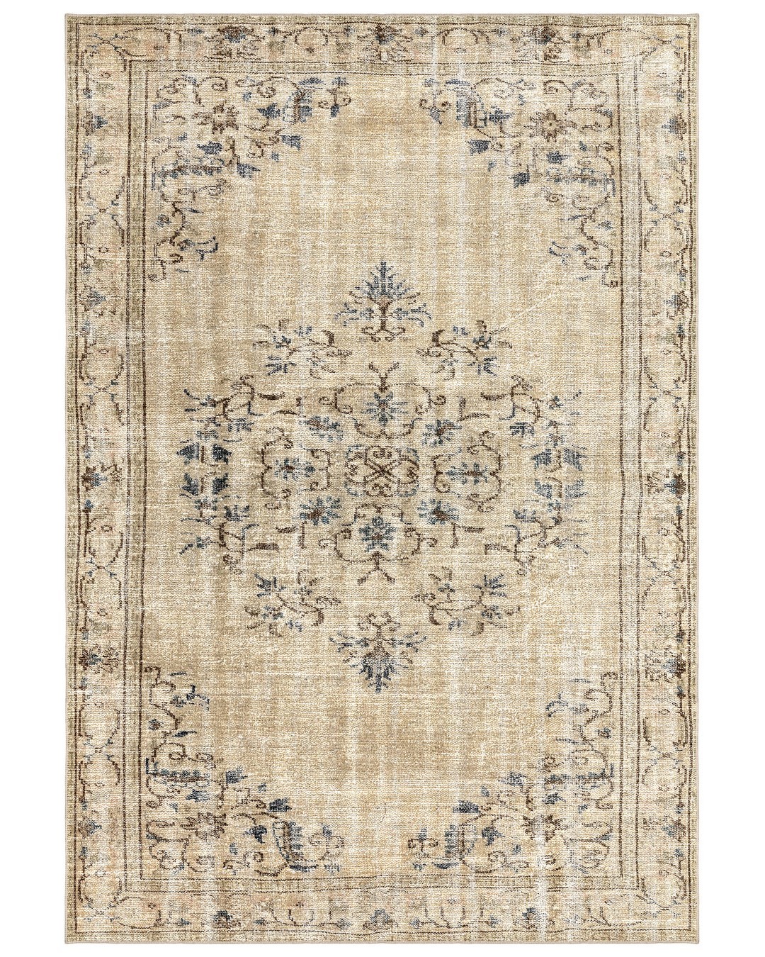 Montis Halı Hedera 19056 Bej Dokuma Taban Eskitme Halı
